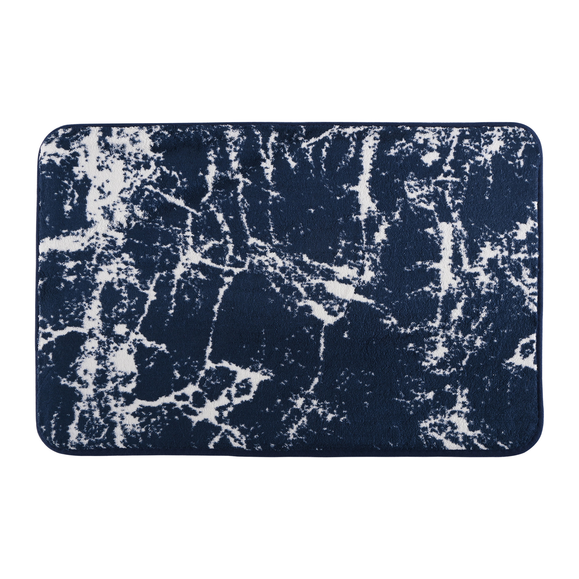 Kuber Industries Soft Anti Slip Bathroom Door MatPaidan  Durable Bathroom Foot Mat Floor Mate  Doormats for Toilet Washroom IndoorOutdoor Home Mats  LX-18  Navy Blue