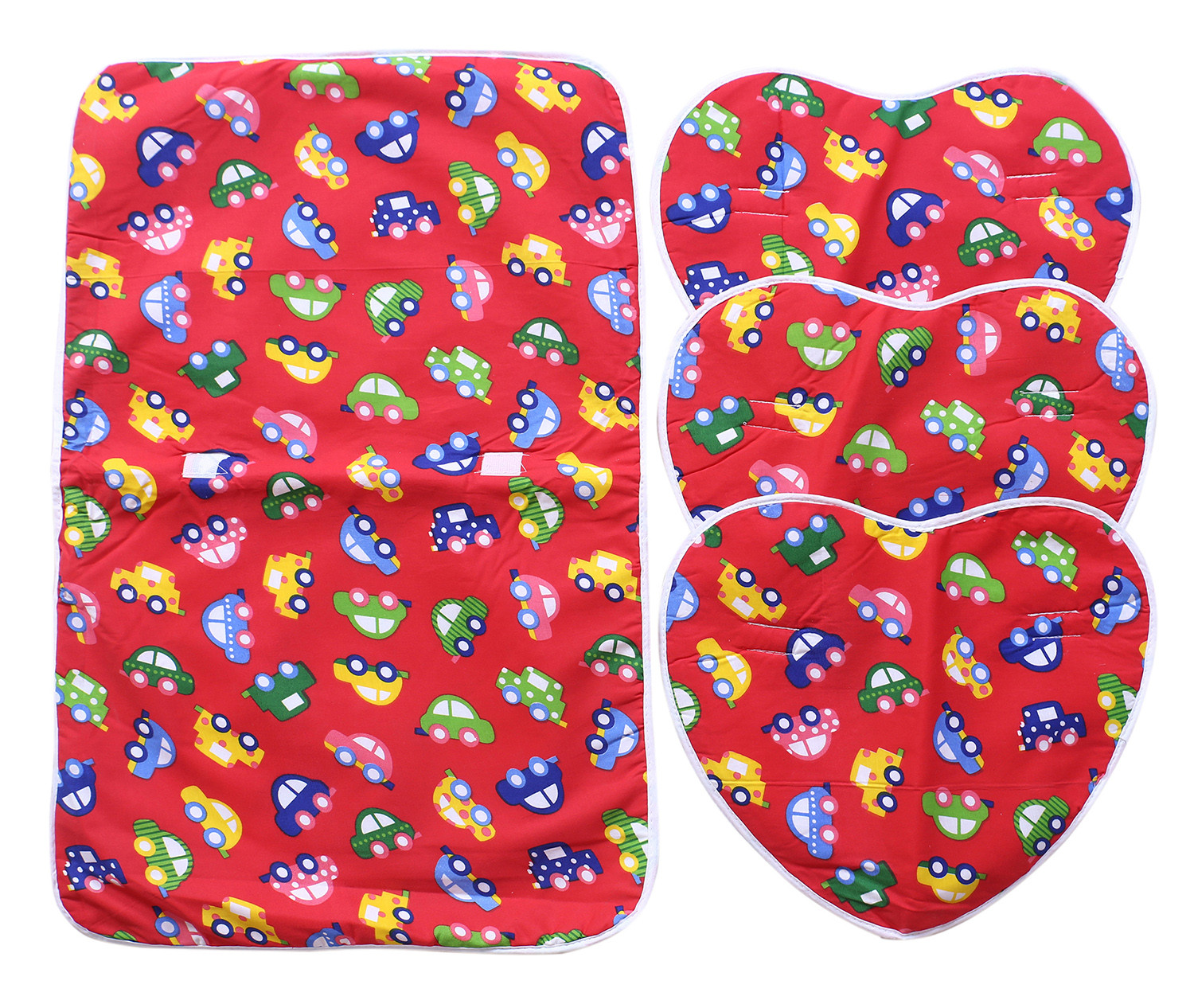 Kuber Industries Soft Cotton Car Print Mattress Crib Sheet/Baby sleeping Sheet/Bed With 3 Petch for Baby 24