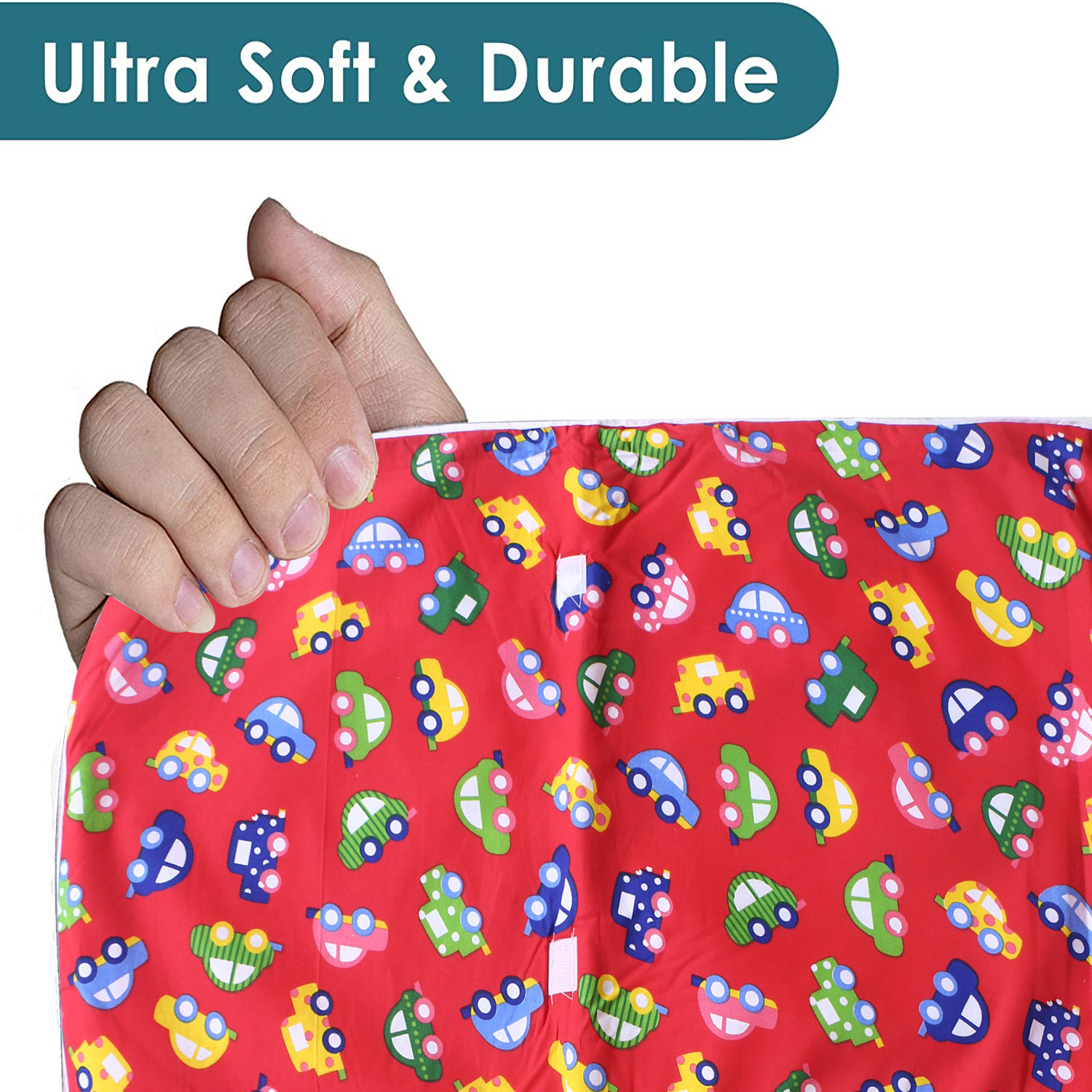Kuber Industries Soft Cotton Car Print Mattress Crib Sheet/Baby sleeping Sheet/Bed With 3 Petch for Baby 24