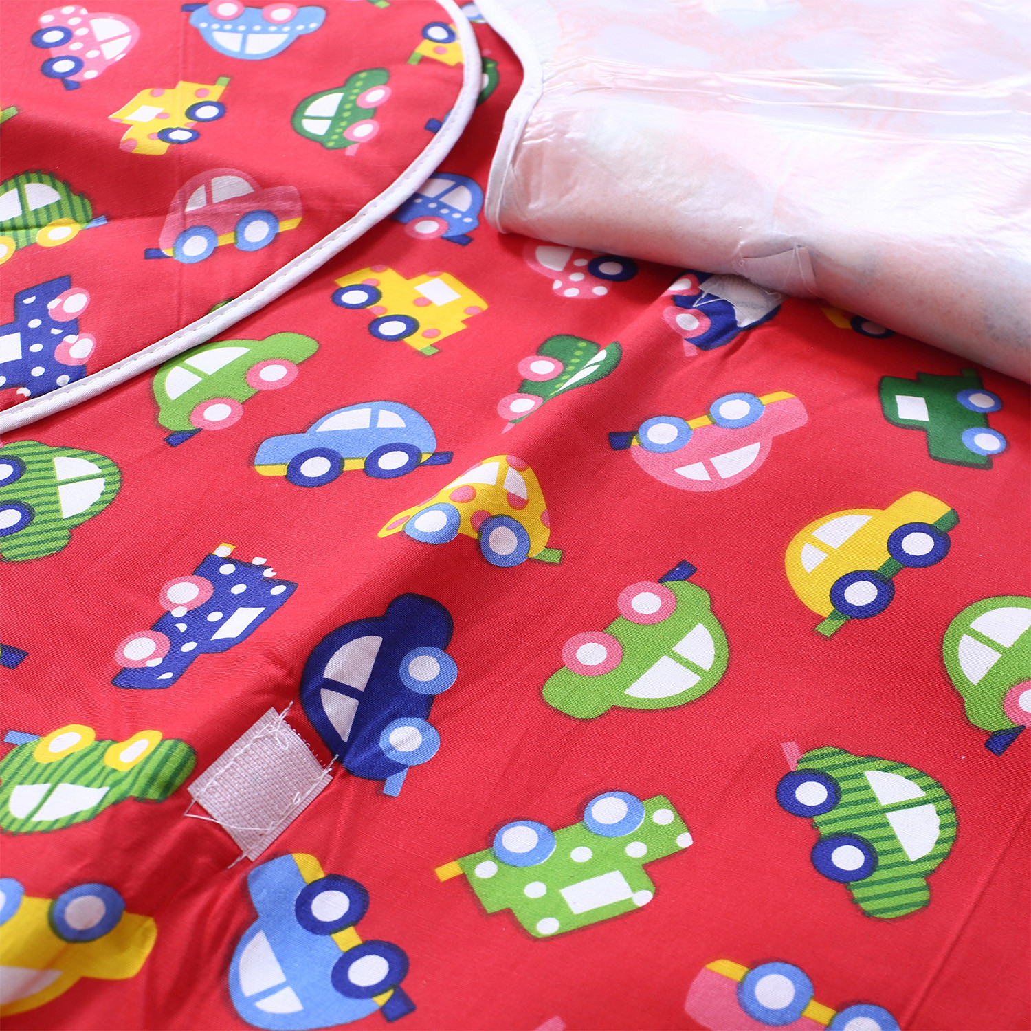 Kuber Industries Soft Cotton Car Print Mattress Crib Sheet/Baby sleeping Sheet/Bed With 3 Petch for Baby 24