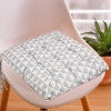 Soft Cotton Chair Cushions for Sitting | Pillow for Office Work &amp; Posture Support | Sitting Cushion &amp; Back Rest for Chair | Dori Triangles Print -Grey