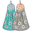 Kuber Industries Soft Cotton Flower Print Super Absorbent Hanging Napkin|Hand Towel For Washbasin &amp; Kitchen,(Assorted)