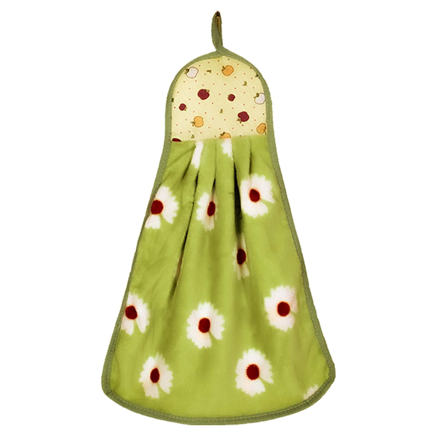 Kuber Industries Soft Cotton Flower Print Super Absorbent Hanging Napkin|Hand Towel For Washbasin & Kitchen,(Assorted)