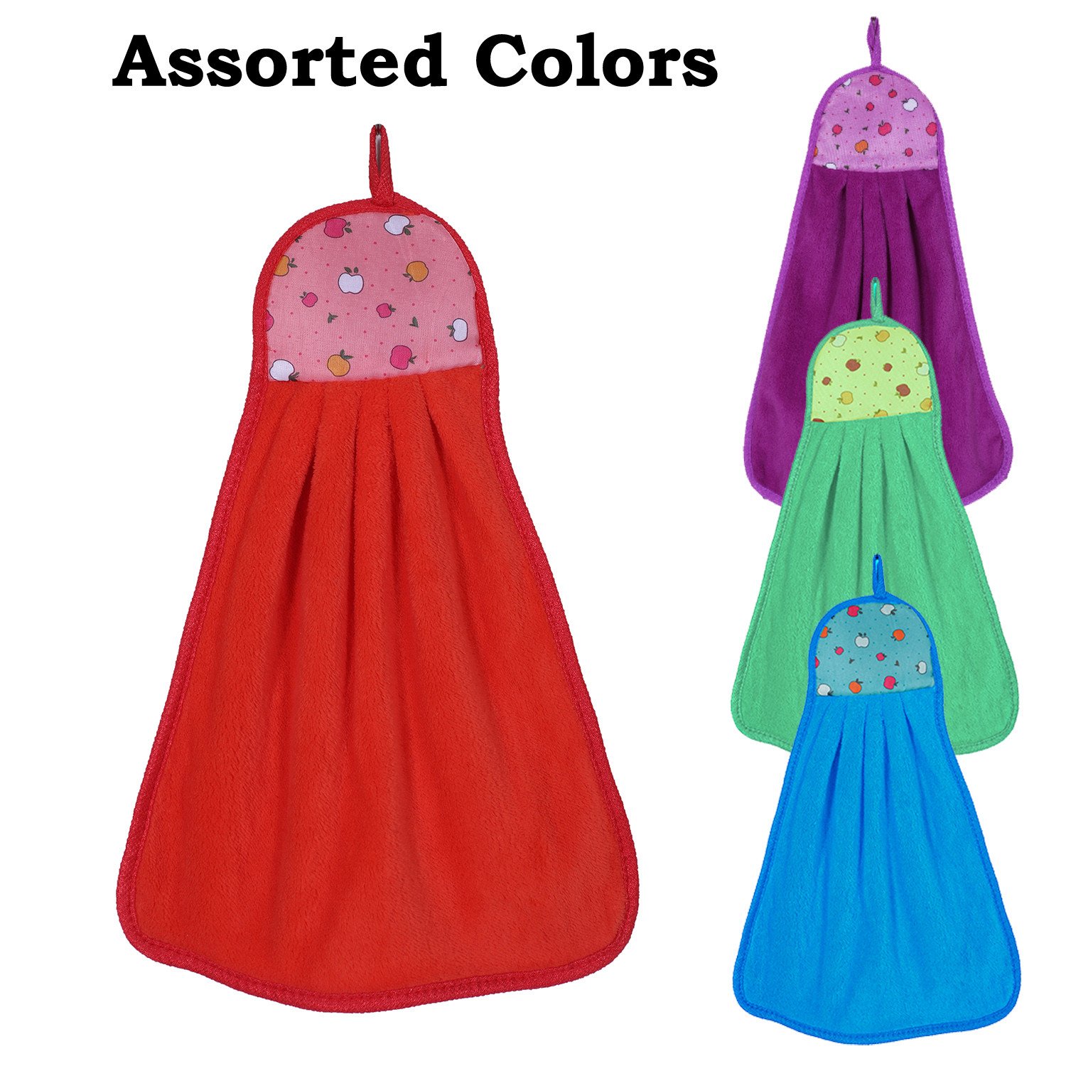 Kuber Industries Soft Cotton Super Absorbent Hanging Napkin|Hand Towel For Washbasin & Kitchen,(Assorted)