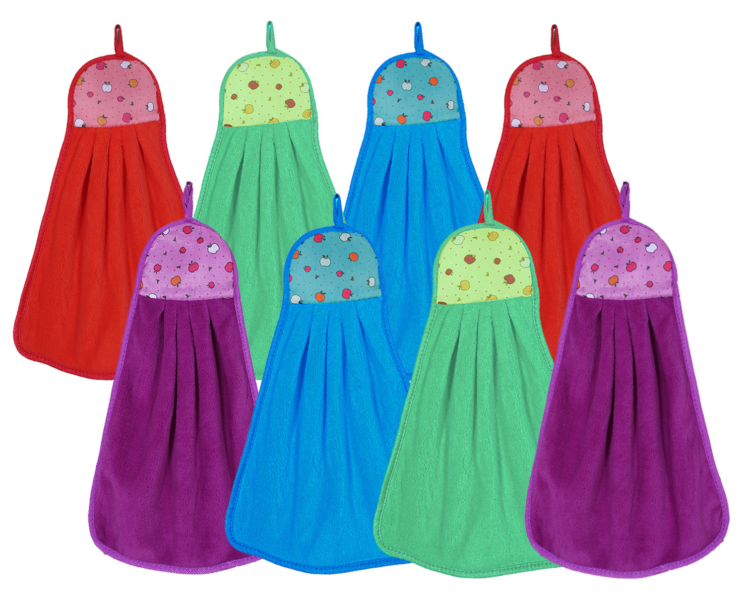 Kuber Industries Soft Cotton Super Absorbent Hanging Napkin|Hand Towel For Washbasin & Kitchen,(Assorted)