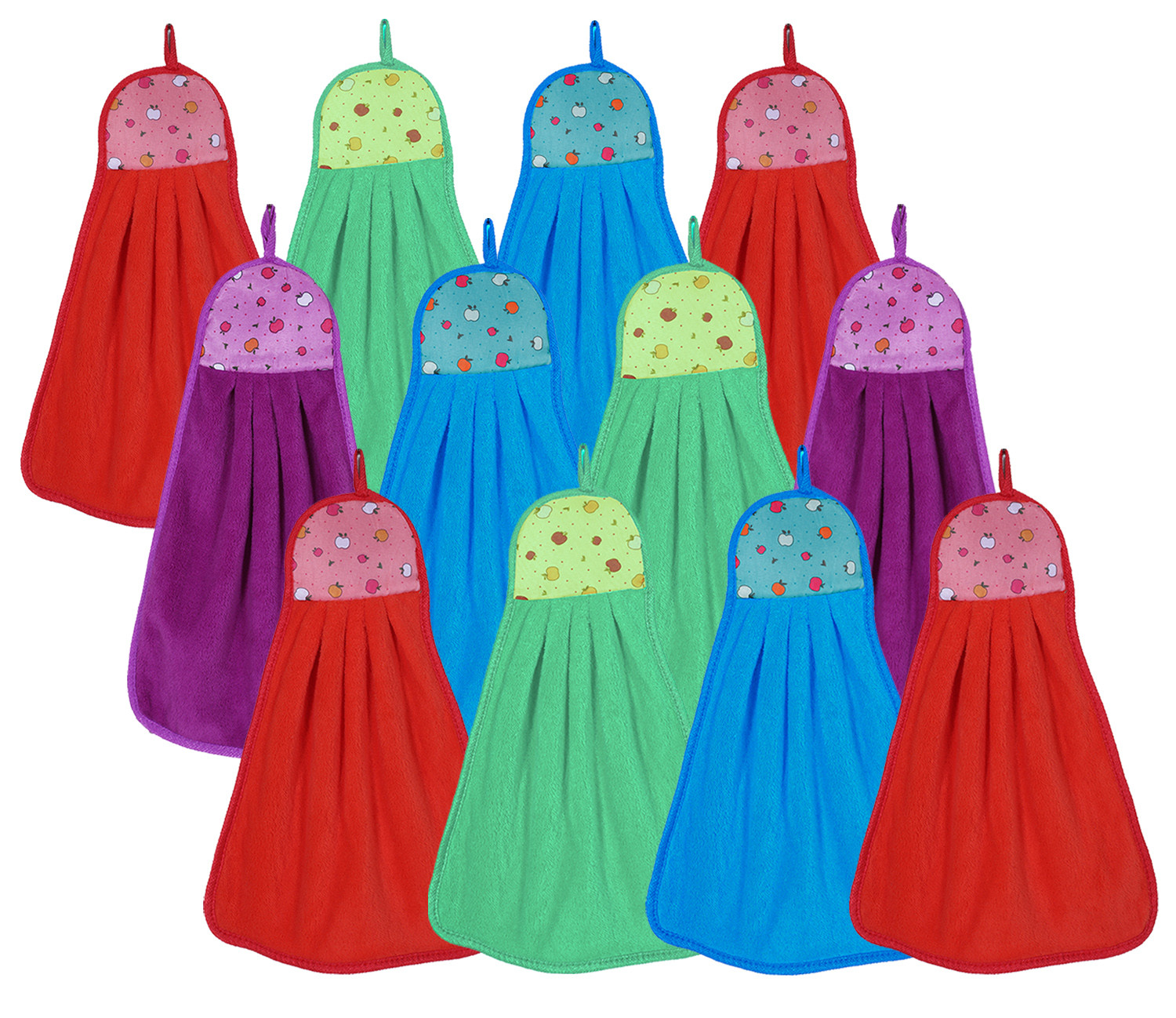 Kuber Industries Soft Cotton Super Absorbent Hanging Napkin|Hand Towel For Washbasin & Kitchen,(Assorted)