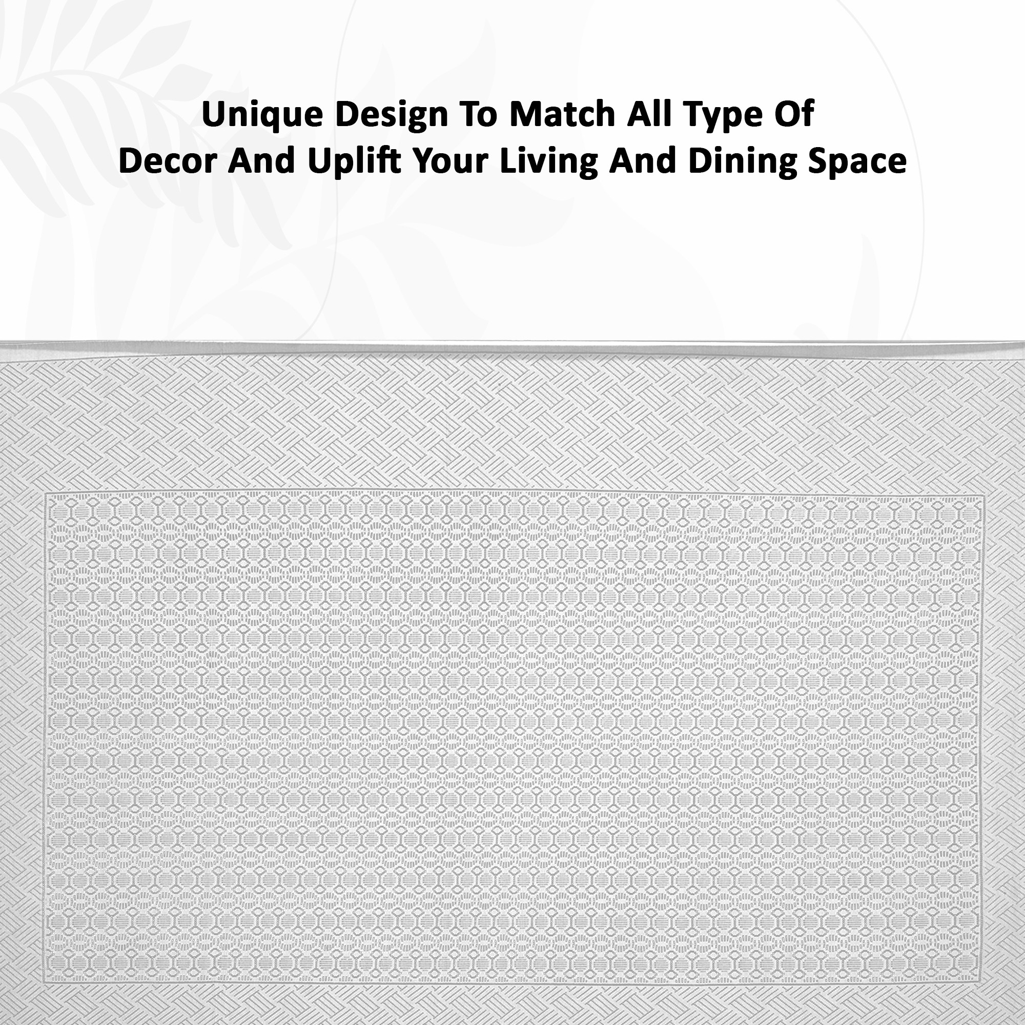 Kuber Industries Soft Cotton Table Cloth for  Dining Table    Durable  Washable Table Sheet  Protector Cover for HomeOffice Centre Table  Galaxy 1704 - Grey