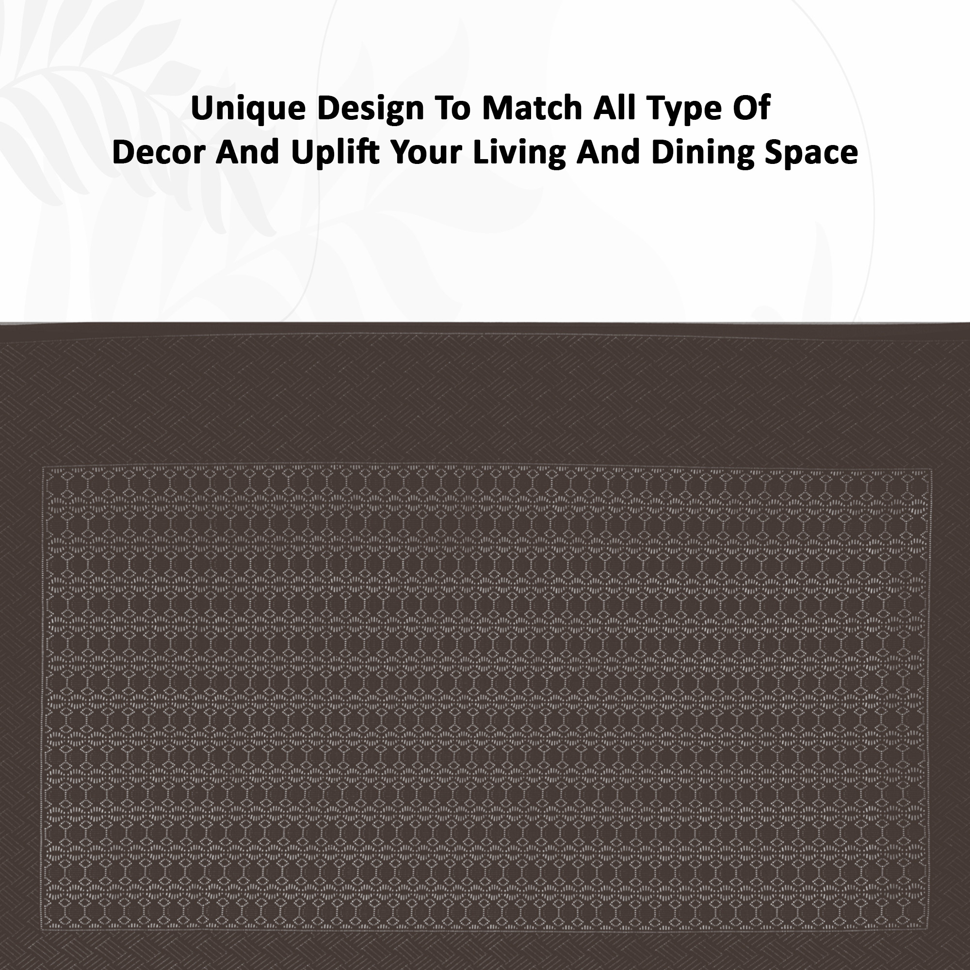 Kuber Industries Soft Cotton Table Cloth for  Dining Table    Durable  Washable Table Sheet  Protector Cover for HomeOffice Centre Table  Galaxy 1704 - Dark Brown