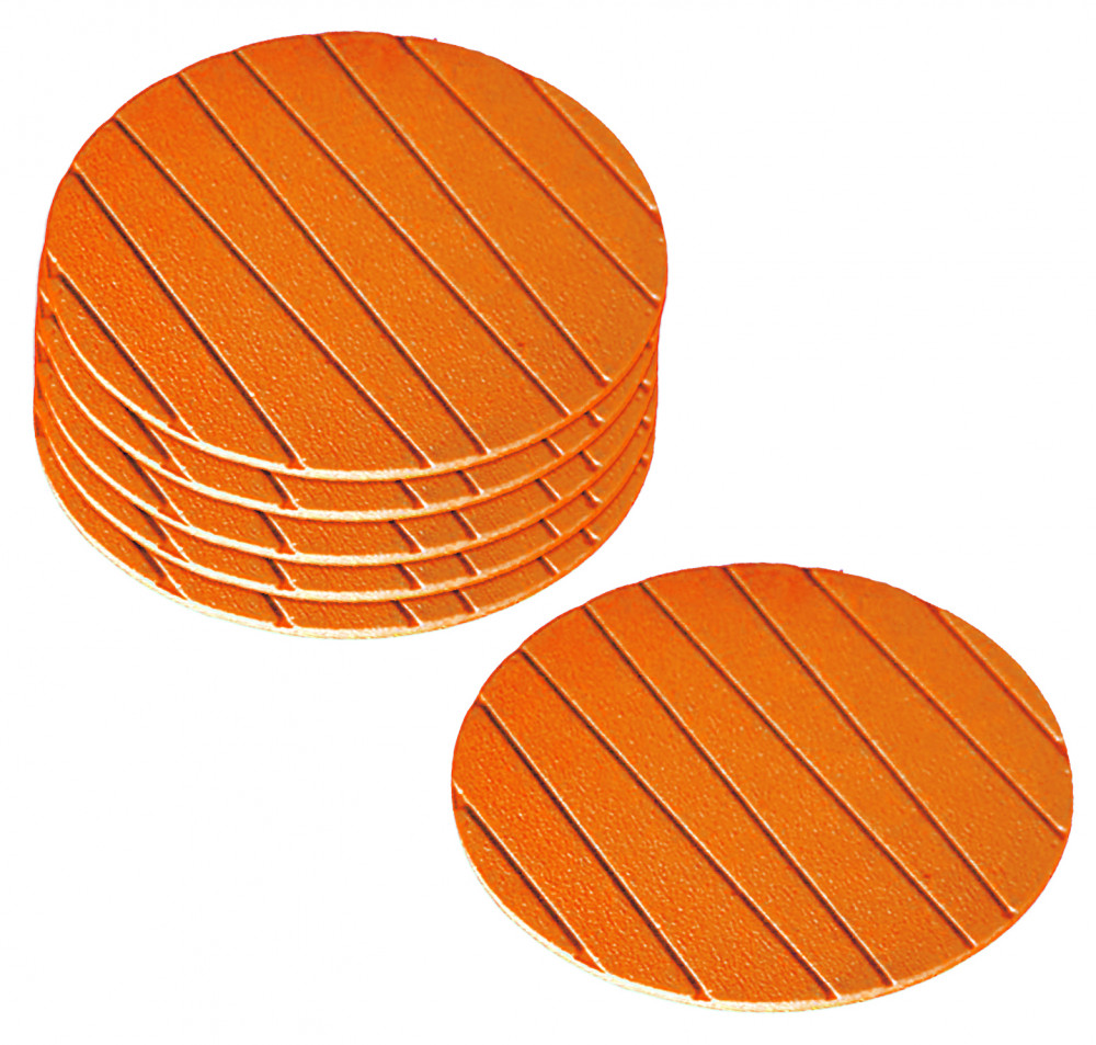Kuber Industries Soft EVA Foam Non Slip Heat Insulation Coasters for Tea Coffee Cups Mugs Beer Cans Bar Glass (Orange)-HS_38_KUBMART21353