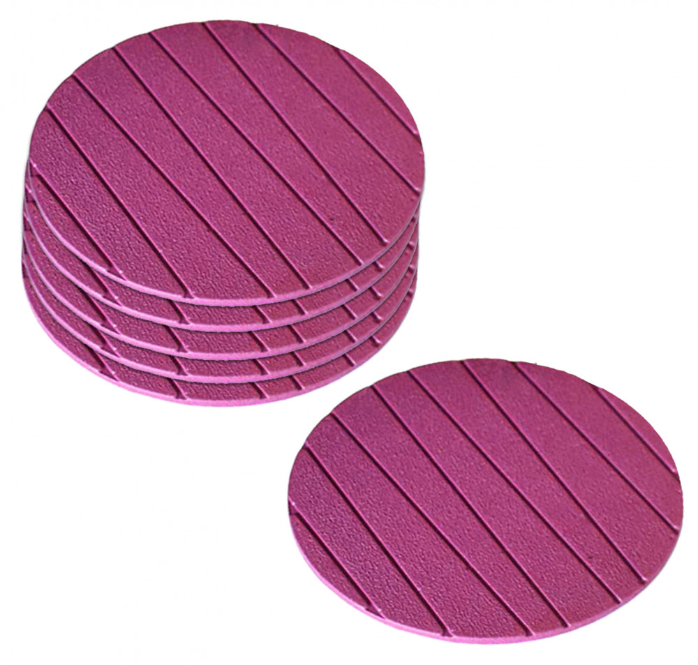 Kuber Industries Soft EVA Foam Non Slip Heat Insulation Coasters for Tea Coffee Cups Mugs Beer Cans Bar Glass (Purple)-HS_38_KUBMART21357