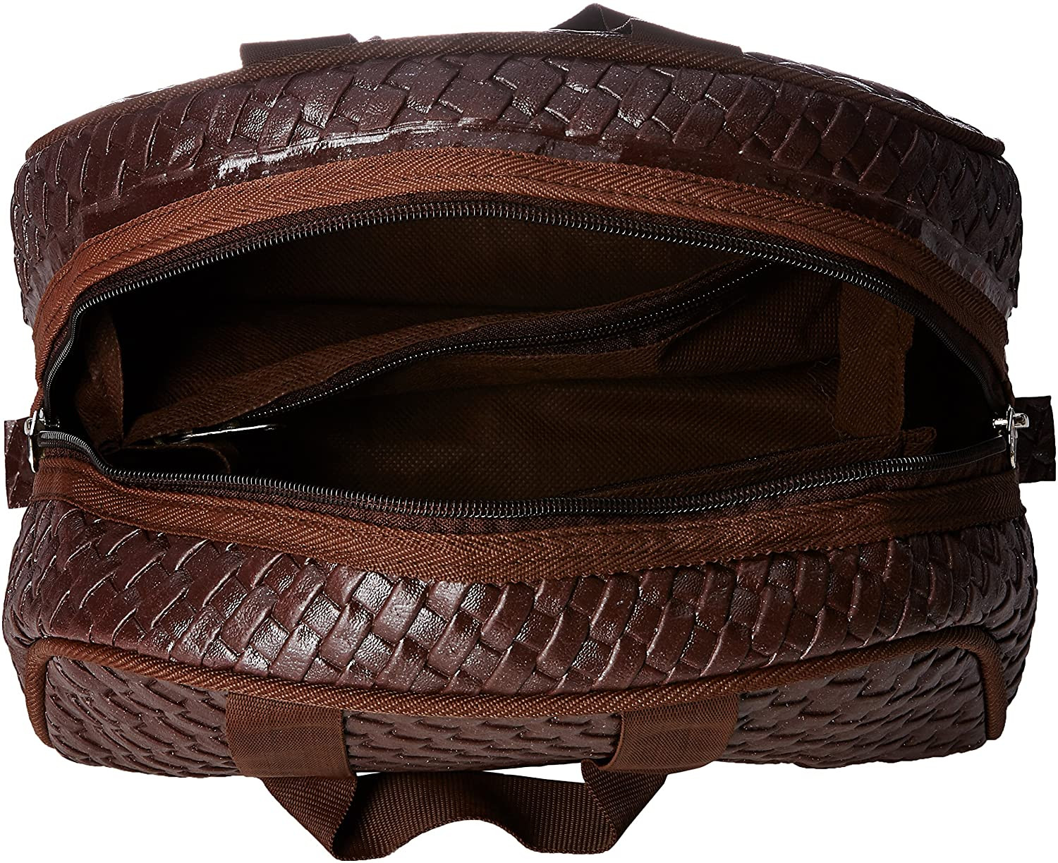 Kuber Industries Soft Leather Women Handbag,Make Up Kit Cum Jewellery Kit (Brown)