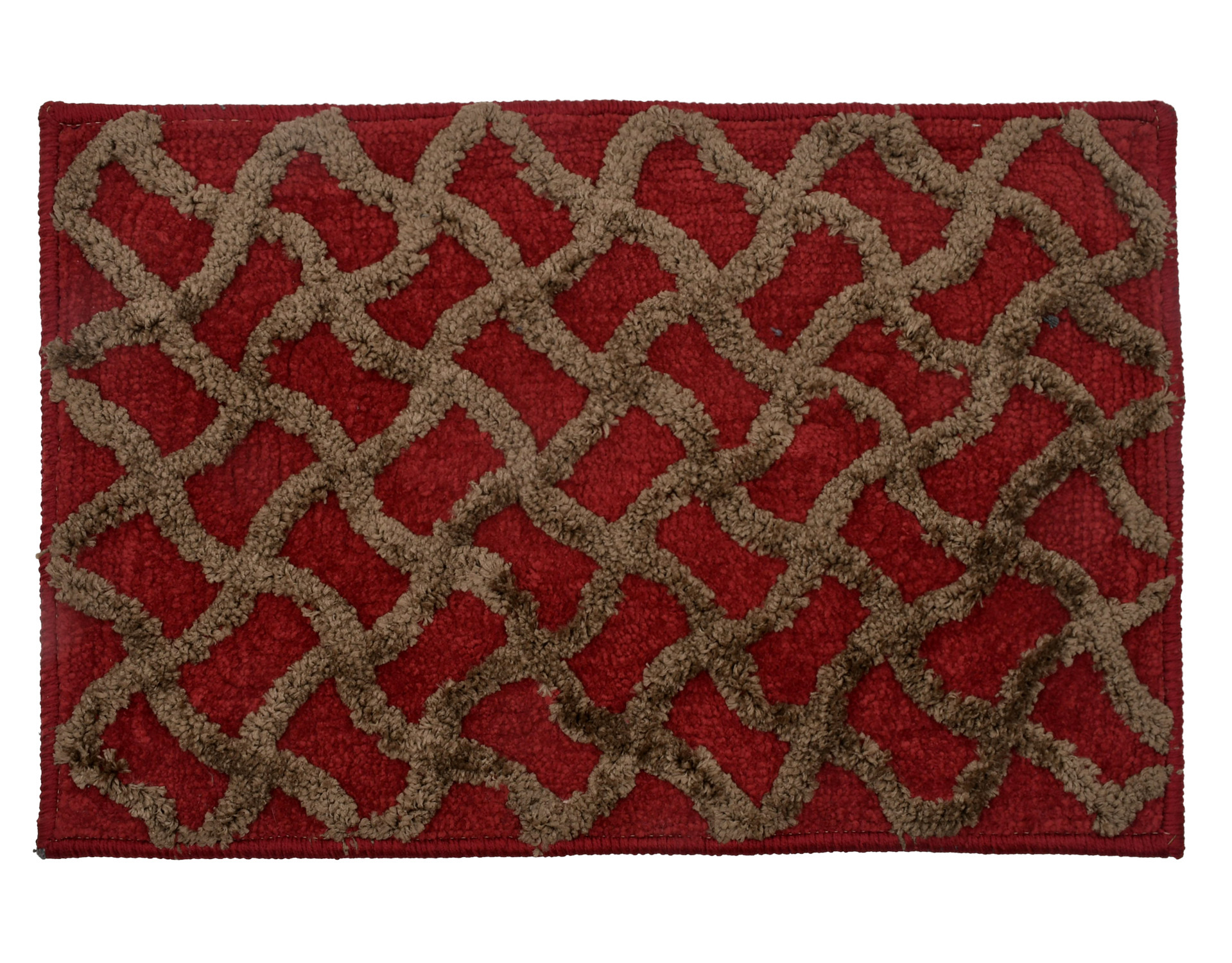 Kuber Industries Soft, lightweigth, Washable, Non Slip Doormat Entrance Rug Dirt Trapper Mat Shoes Scraper for Entry, Patio, Porch (Maroon)