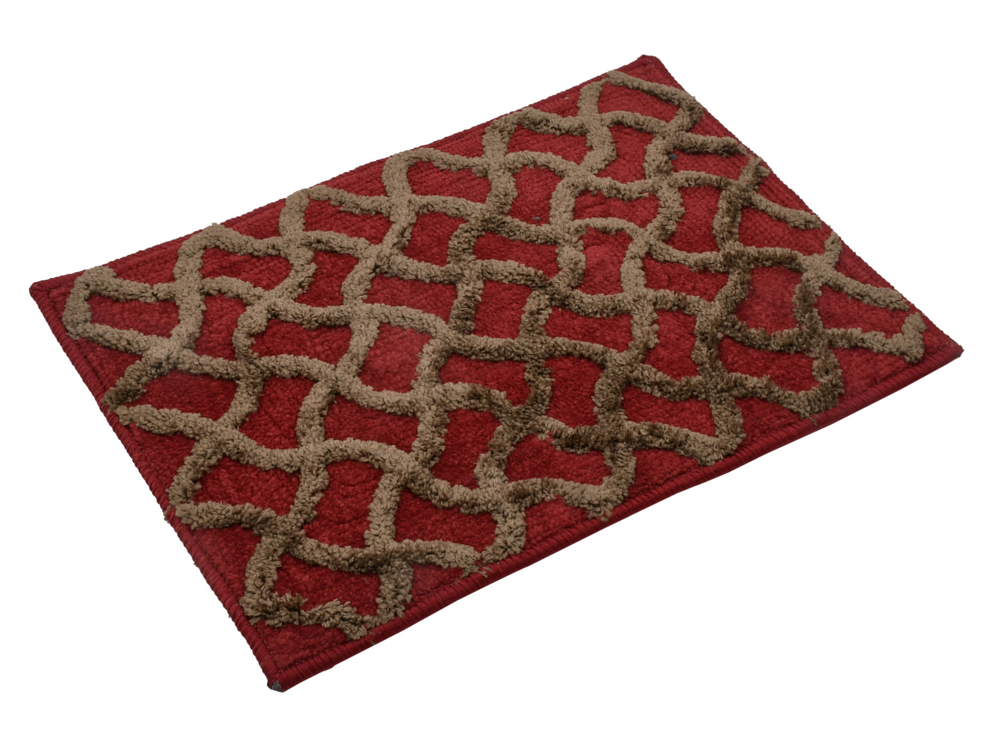 Kuber Industries Soft, lightweigth, Washable, Non Slip Doormat Entrance Rug Dirt Trapper Mat Shoes Scraper for Entry, Patio, Porch (Maroon)