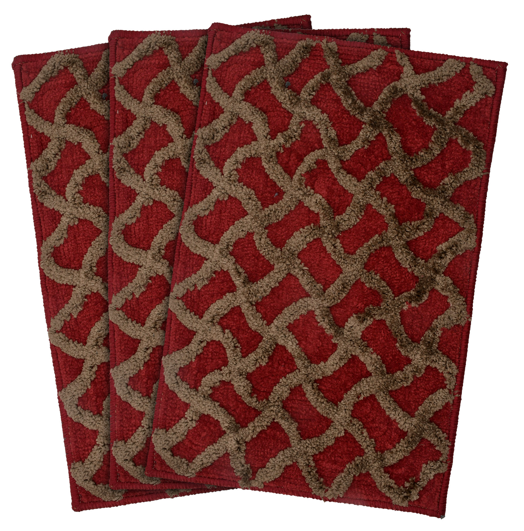 Kuber Industries Soft, lightweigth, Washable, Non Slip Doormat Entrance Rug Dirt Trapper Mat Shoes Scraper for Entry, Patio, Porch (Maroon)