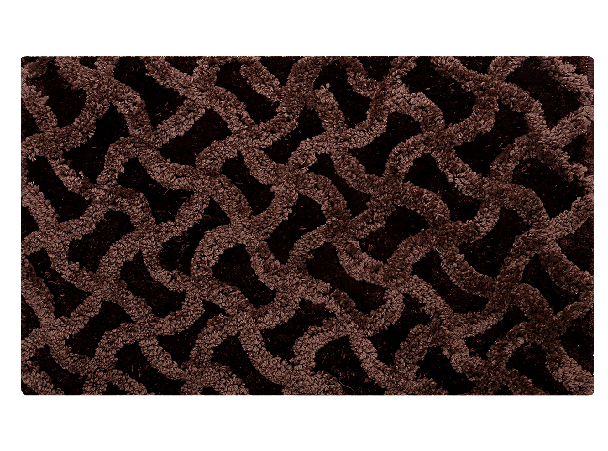 Kuber Industries Soft, lightweigth, Washable, Non Slip Doormat Entrance Rug Dirt Trapper Mat Shoes Scraper for Entry, Patio, Porch (Dark Brown)