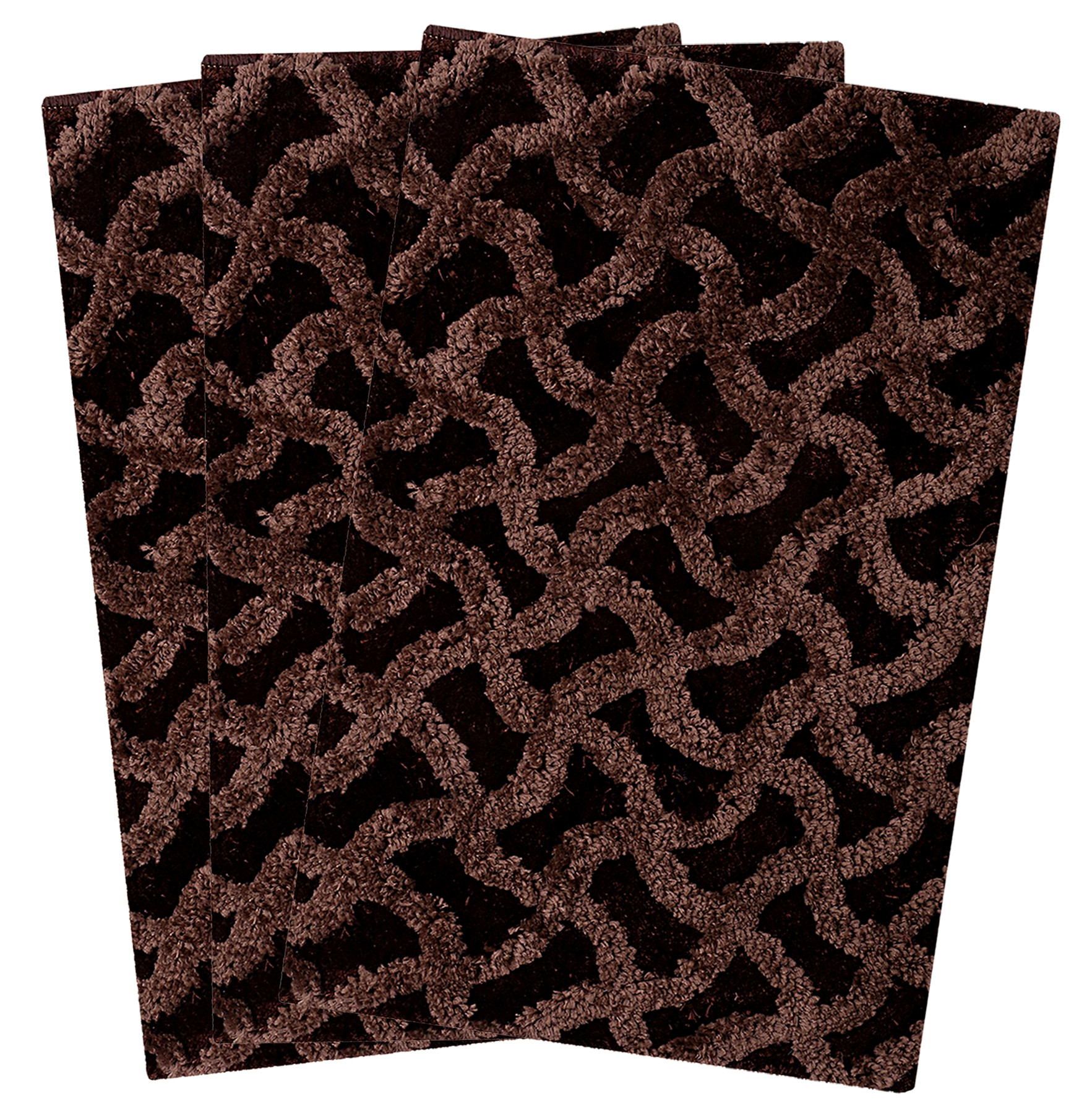 Kuber Industries Soft, lightweigth, Washable, Non Slip Doormat Entrance Rug Dirt Trapper Mat Shoes Scraper for Entry, Patio, Porch (Dark Brown)