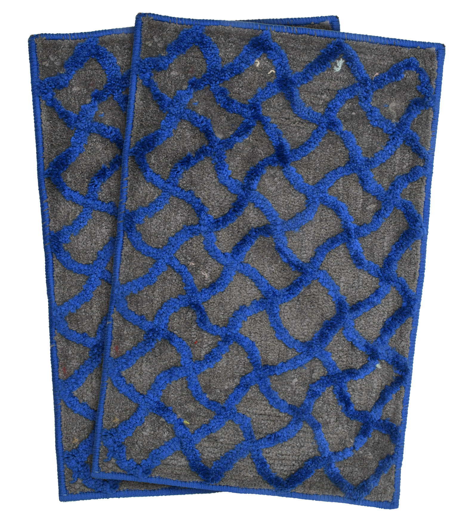 Kuber Industries Soft, lightweigth, Washable, Non Slip Doormat Entrance Rug Dirt Trapper Mat Shoes Scraper for Entry, Patio, Porch (Blue)
