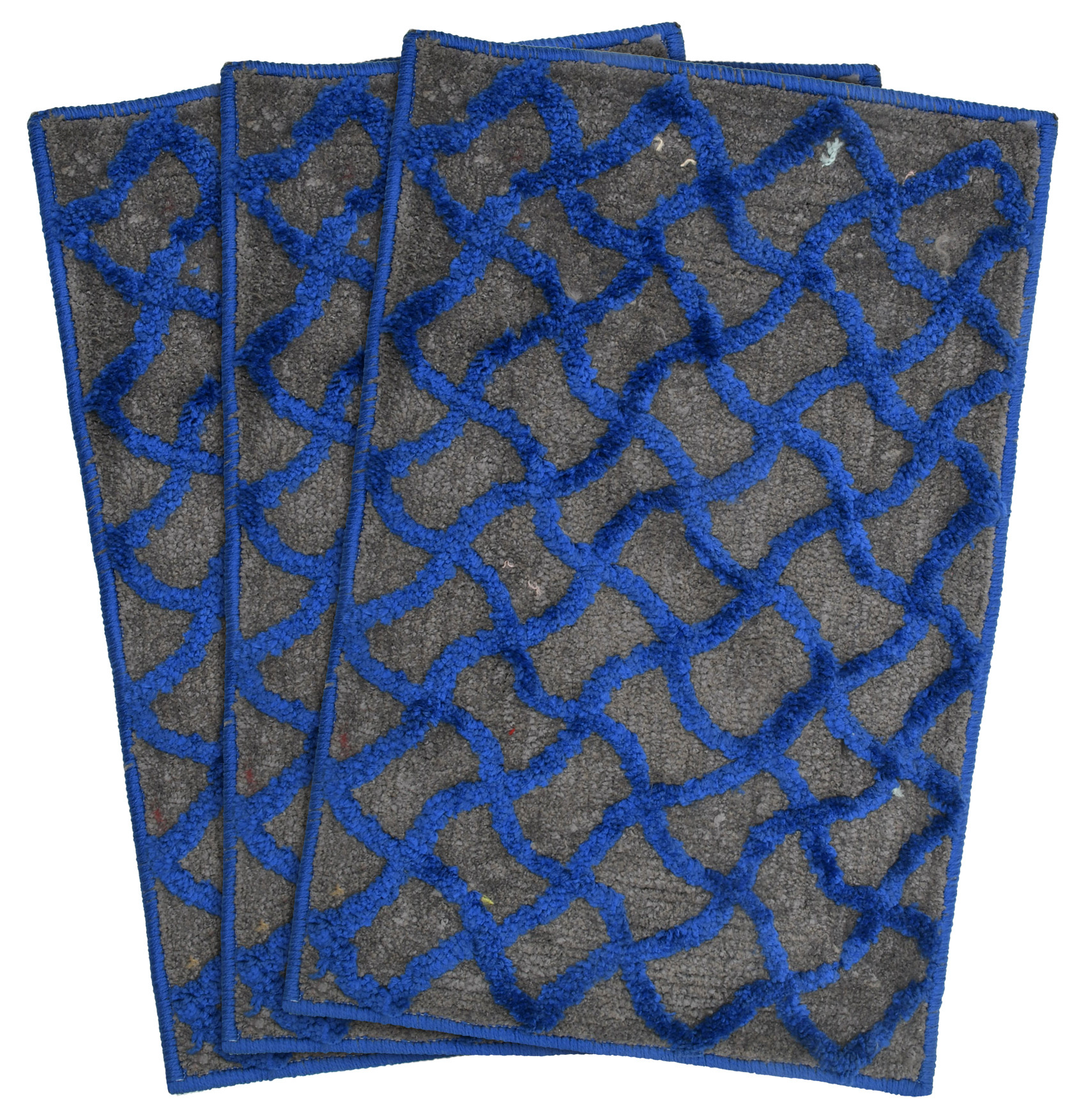 Kuber Industries Soft, lightweigth, Washable, Non Slip Doormat Entrance Rug Dirt Trapper Mat Shoes Scraper for Entry, Patio, Porch (Blue)