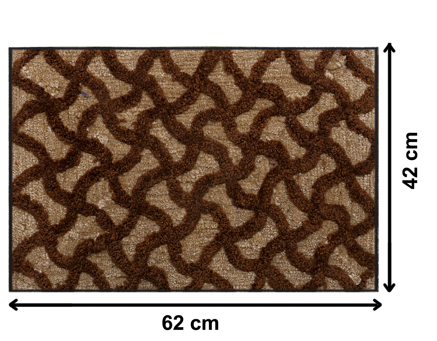 Kuber Industries Soft, lightweigth, Washable, Non Slip Doormat Entrance Rug Dirt Trapper Mat Shoes Scraper for Entry, Patio, Porch- Pack of 2 (Brown & Dark Brown)