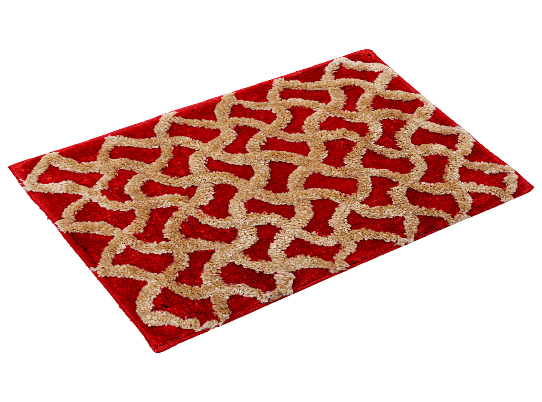 Kuber Industries Soft, lightweigth, Washable, Non Slip Doormat Entrance Rug Dirt Trapper Mat Shoes Scraper for Entry, Patio, Porch- Pack of 3 (Dark Brown & Blue & Red)