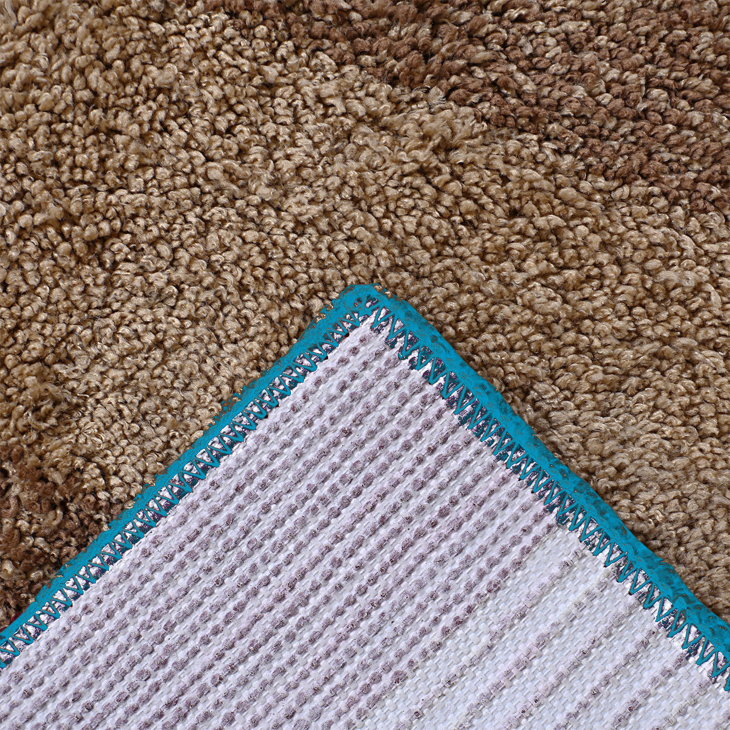 Kuber Industries Soft Shaggy Door Mat|Super Absorbent Cotton Floor Mat For Shoe Scraper & Indoor And Outdoor (Green)