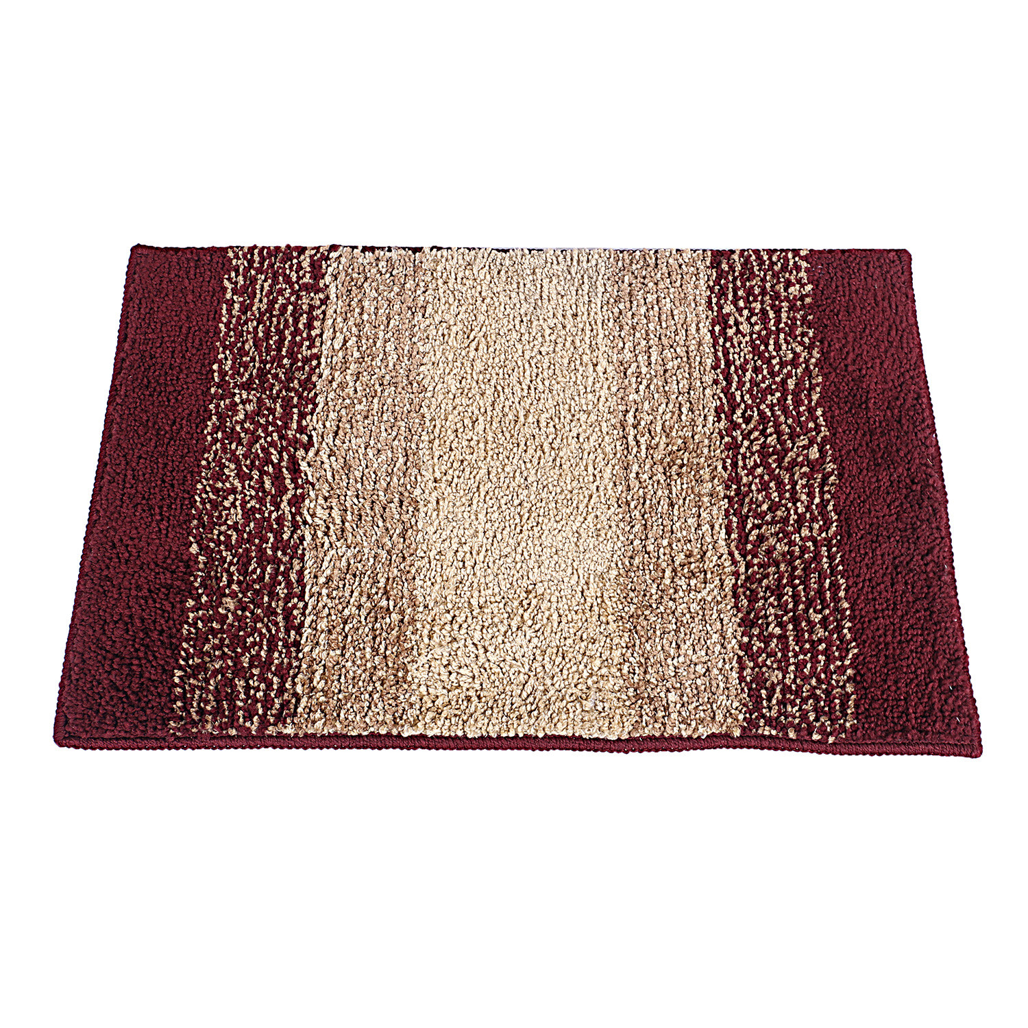Kuber Industries Soft Shaggy Door Mat|Super Absorbent Cotton Floor Mat For Shoe Scraper & Indoor And Outdoor (Maroon)