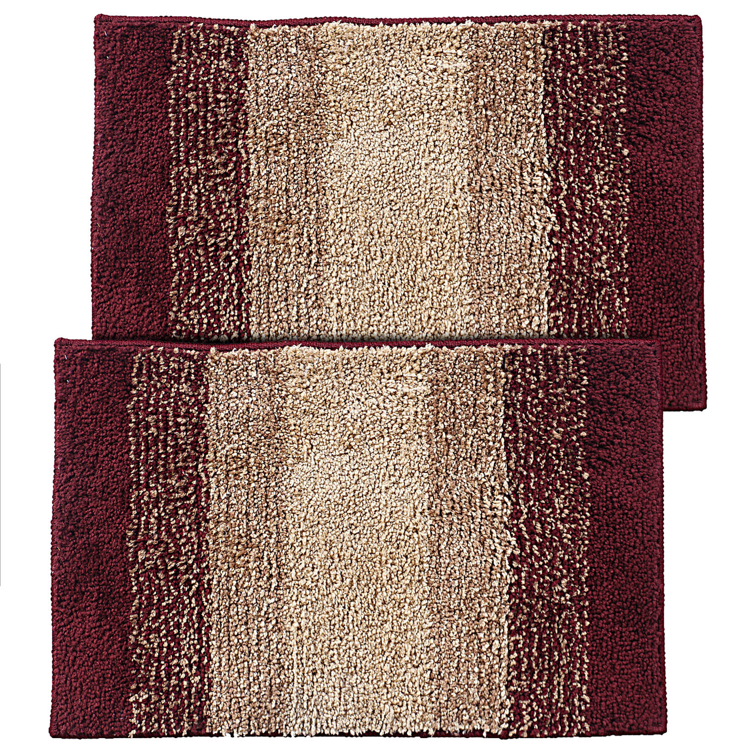 Kuber Industries Soft Shaggy Door Mat|Super Absorbent Cotton Floor Mat For Shoe Scraper & Indoor And Outdoor (Maroon)