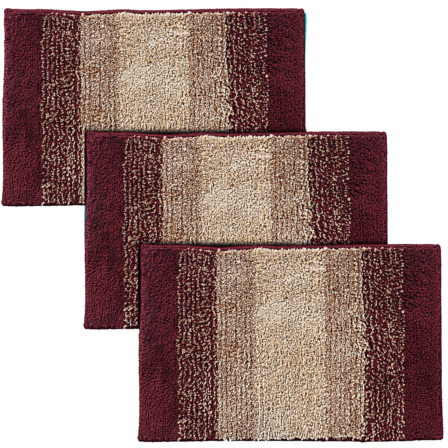 Kuber Industries Soft Shaggy Door Mat|Super Absorbent Cotton Floor Mat For Shoe Scraper & Indoor And Outdoor (Maroon)
