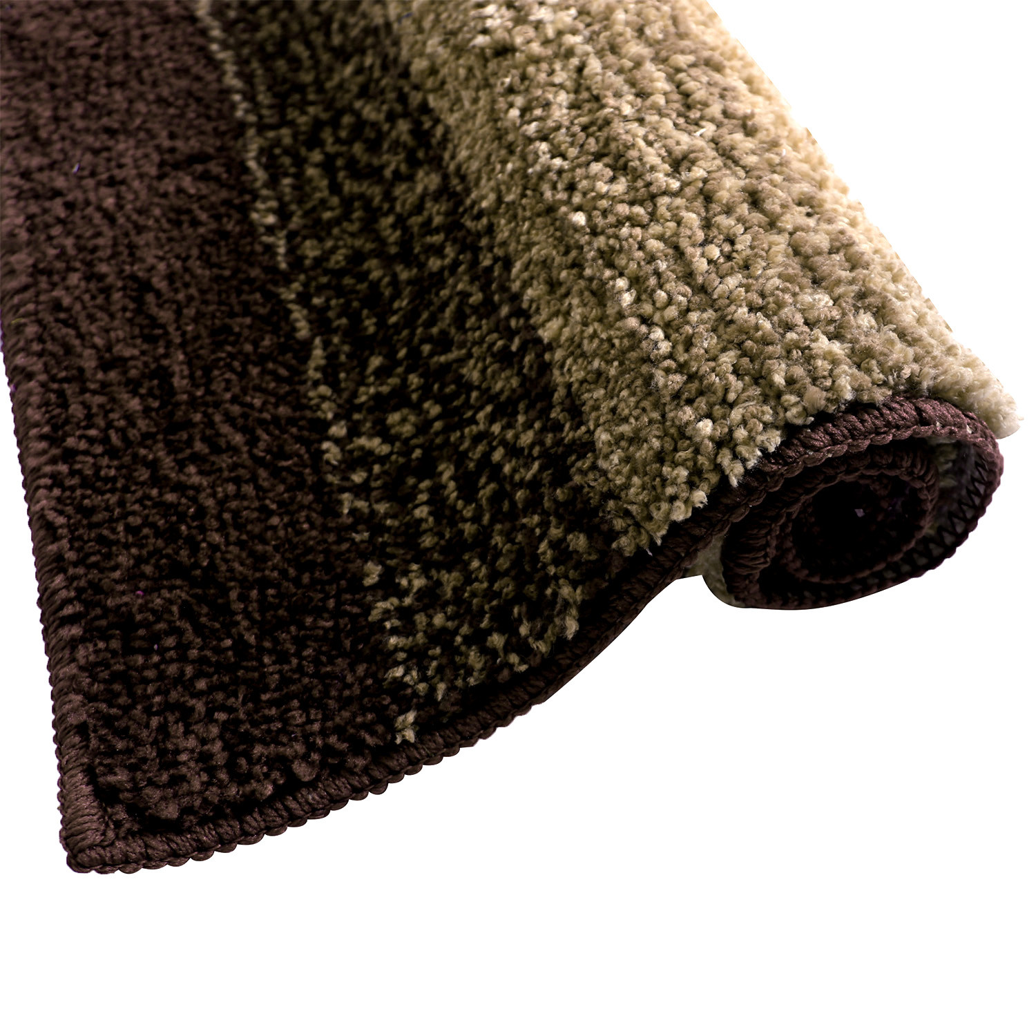 Kuber Industries Soft Shaggy Door Mat|Super Absorbent Cotton Floor Mat For Shoe Scraper & Indoor And Outdoor (Brown)