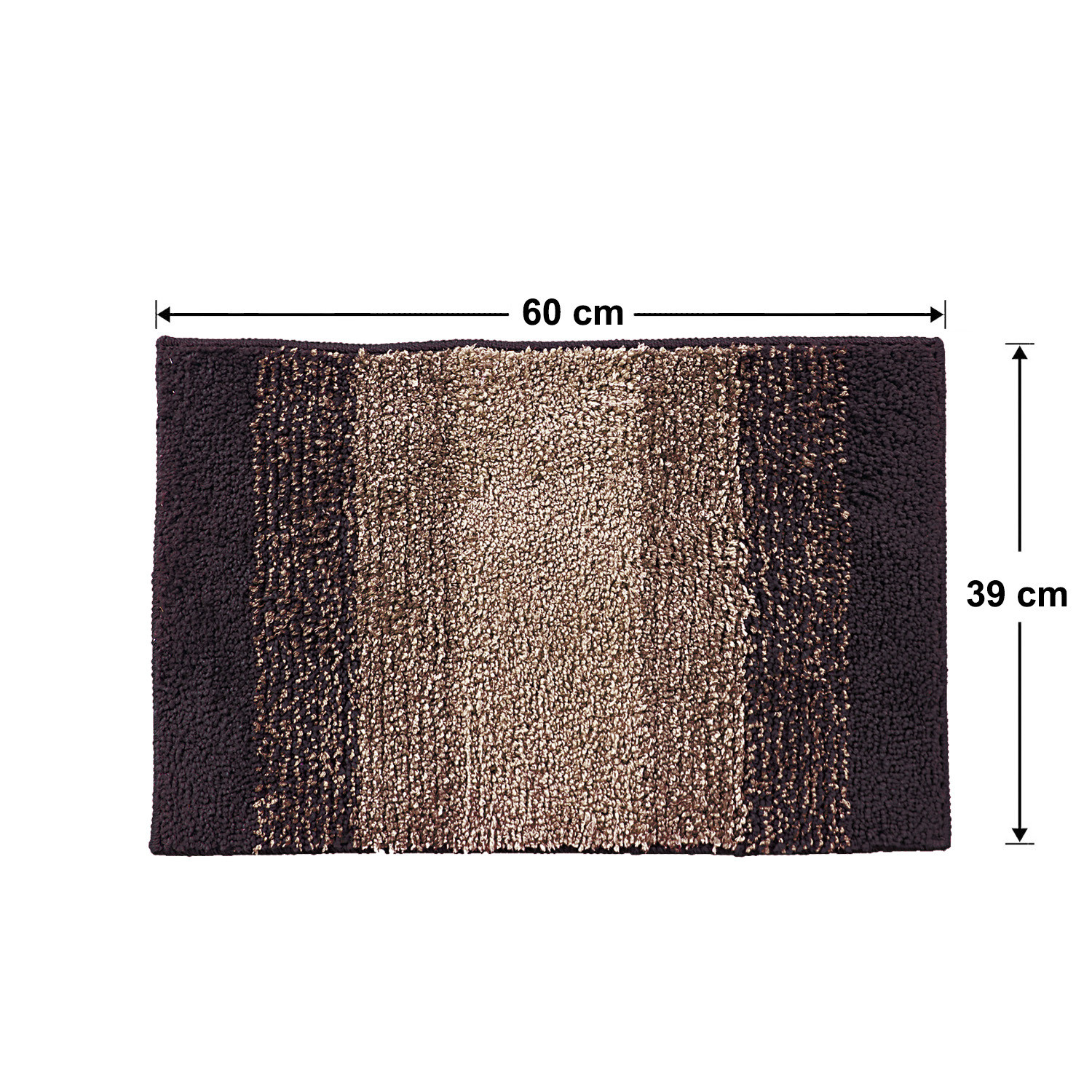 Kuber Industries Soft Shaggy Door Mat|Super Absorbent Cotton Floor Mat For Shoe Scraper & Indoor And Outdoor (Brown)