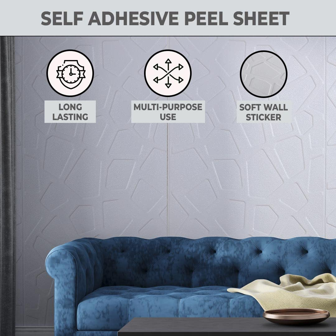 Kuber Industries Soft Wall Sticker for Walls | Quirky Pattern & Self Adhesive Peel Wall Stickers | Easy to Peel, Stick & Remove DIY Wallpaper | Suitable on All Walls | Pack of 2 Sheets,70 cm X 70 cm
