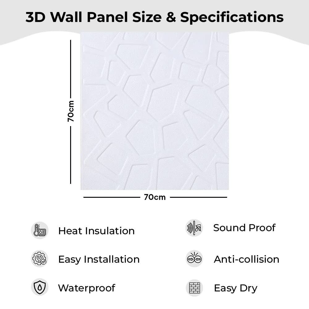 Kuber Industries Soft Wall Sticker for Walls | Quirky Pattern & Self Adhesive Peel Wall Stickers | Easy to Peel, Stick & Remove DIY Wallpaper | Suitable on All Walls | Pack of 5 Sheets,70 cm X 70 cm