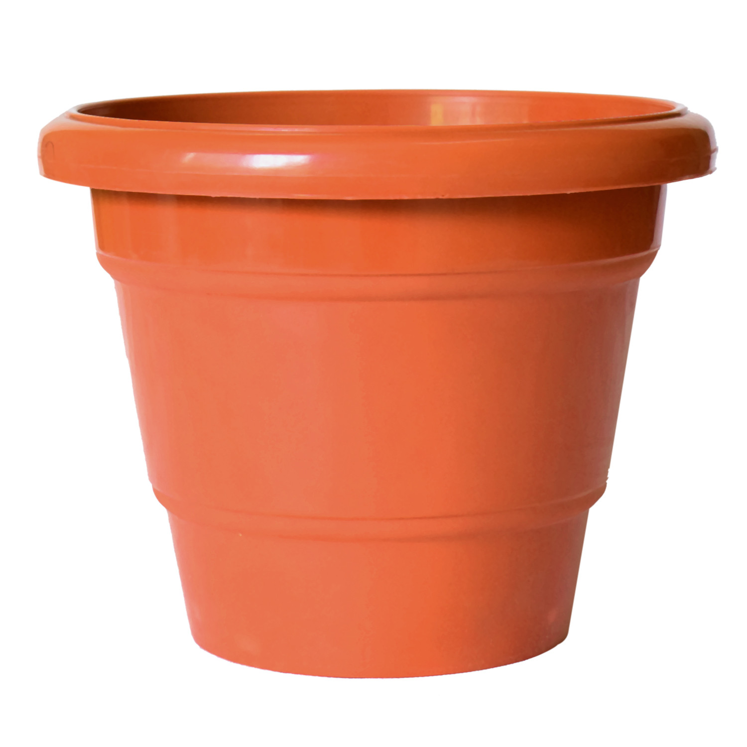 Kuber Industries Solid 2 Layered Plastic Flower Pot|Gamla For Home Decor,Nursery,Balcony,Garden,6