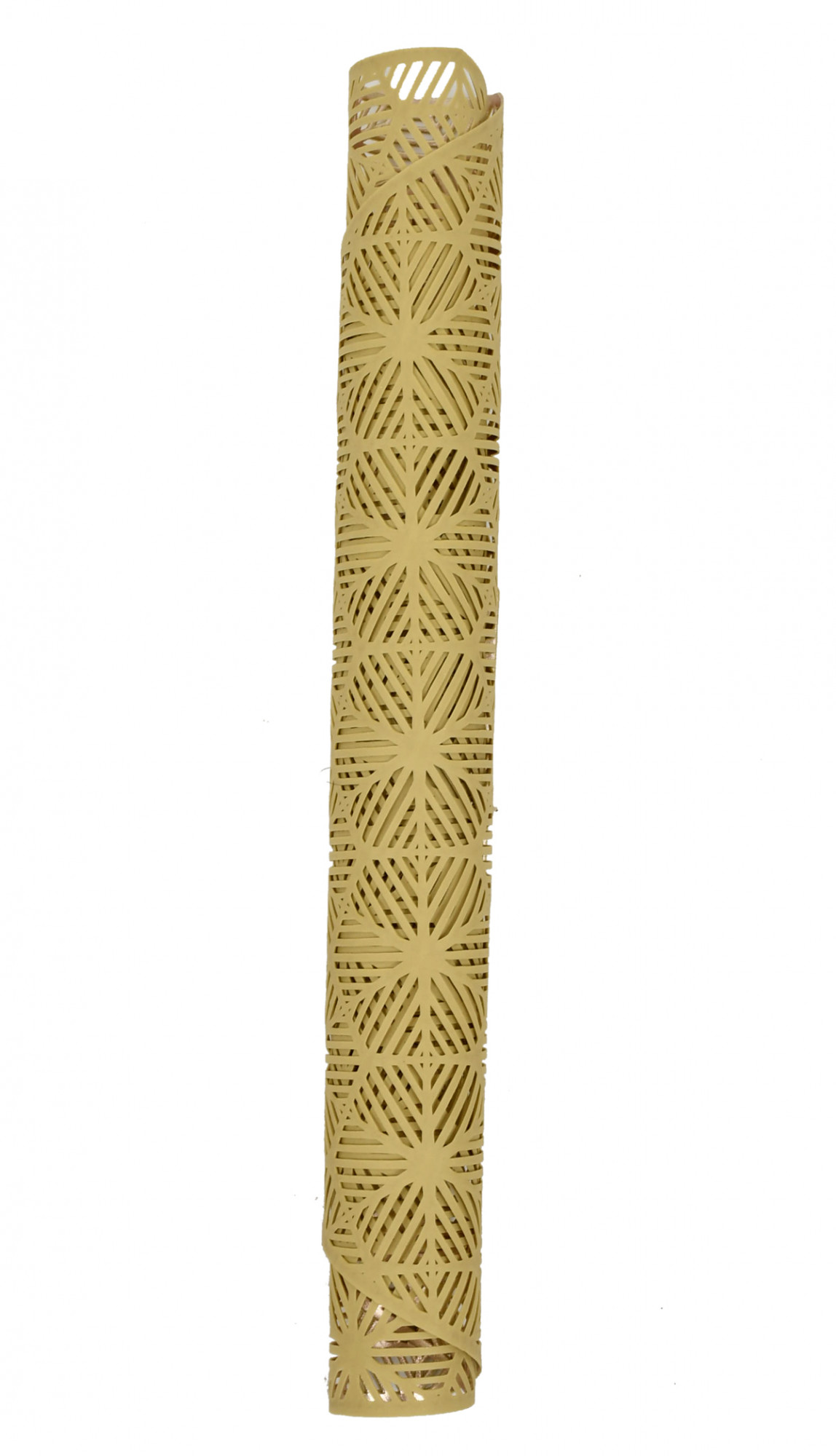 Kuber Industries Spider Web Deisgn Soft Leather Table Placemats,(Gold)