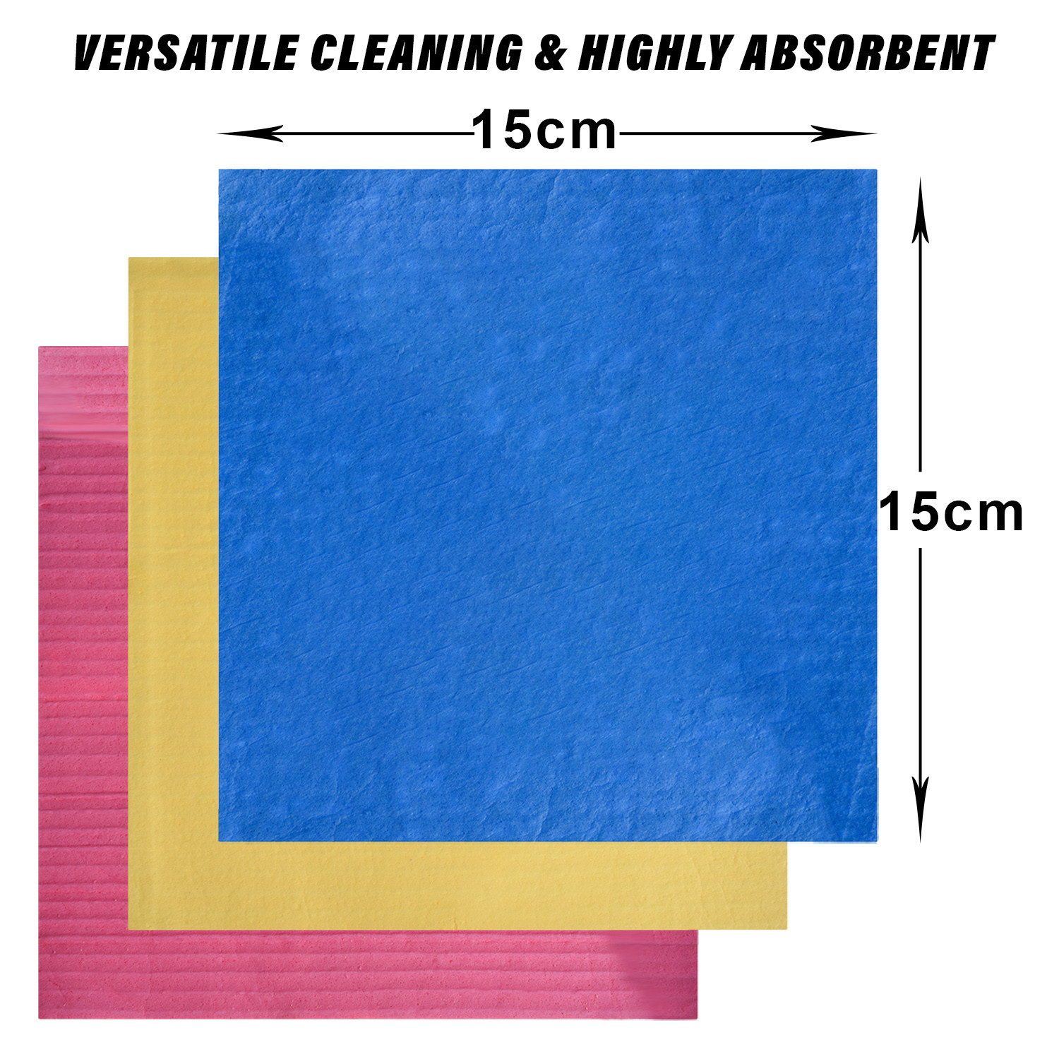Kuber Industries Sponge Wipes | Washing Wipes Paper Towel | Sponge Cleaning Cloths for Kitchen | Reusable Sponge Wipe Cloths | Cleaning Sponges | 15x15 |Multi