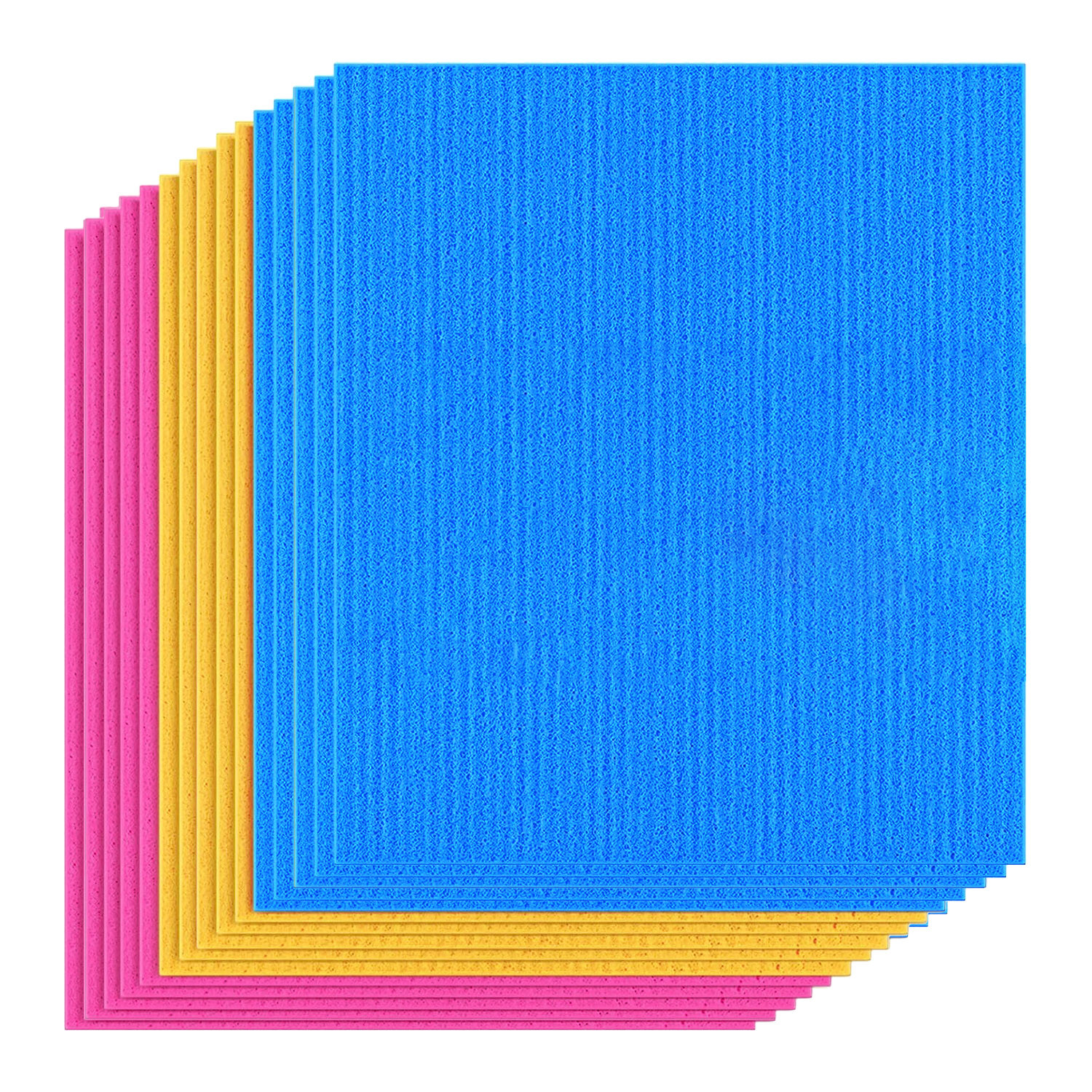 Kuber Industries Sponge Wipes | Washing Wipes Paper Towel | Sponge Cleaning Cloths for Kitchen | Reusable Sponge Wipe Cloths | Cleaning Sponges | 15x15 |Multi