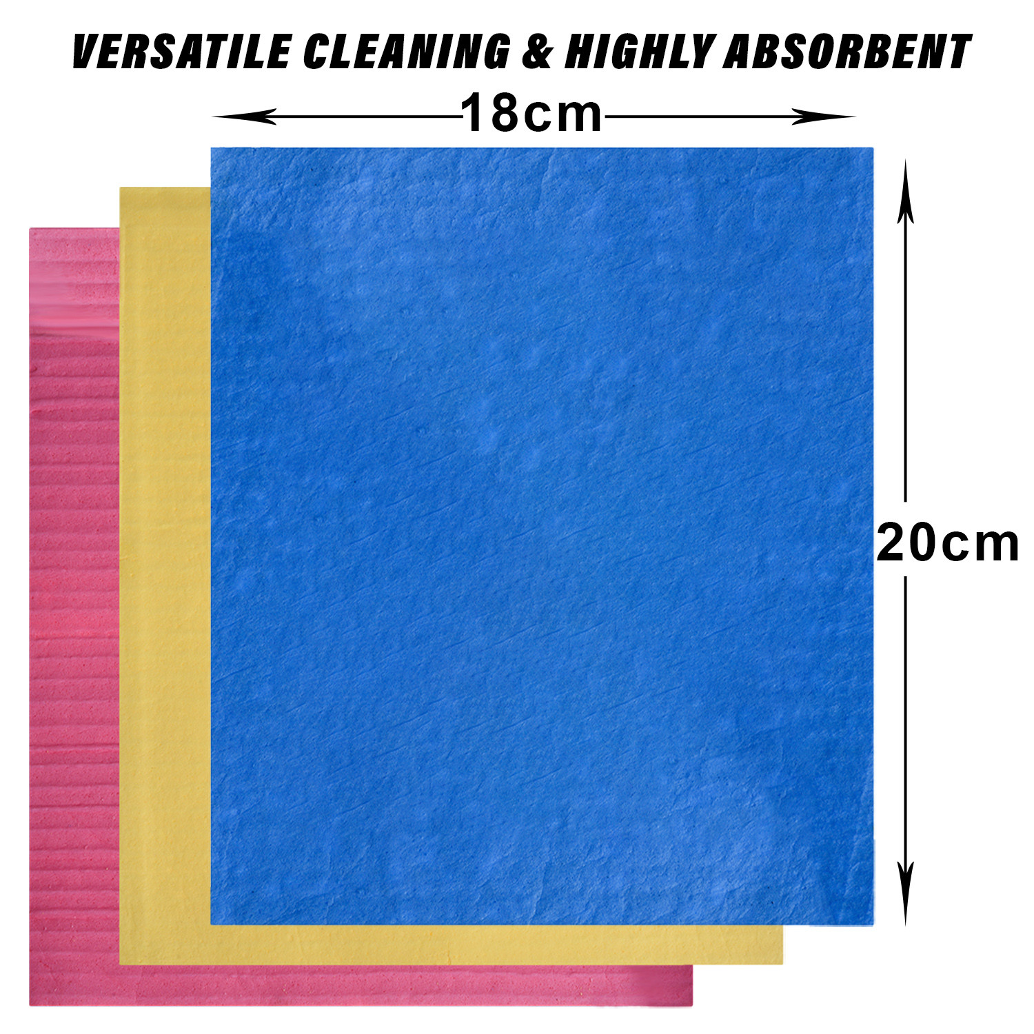 Kuber Industries Sponge Wipes | Washing Wipes Paper Towel | Sponge Cleaning Cloths for Kitchen | Reusable Sponge Wipe Cloths | Cleaning Sponges | 18x20 | Multi