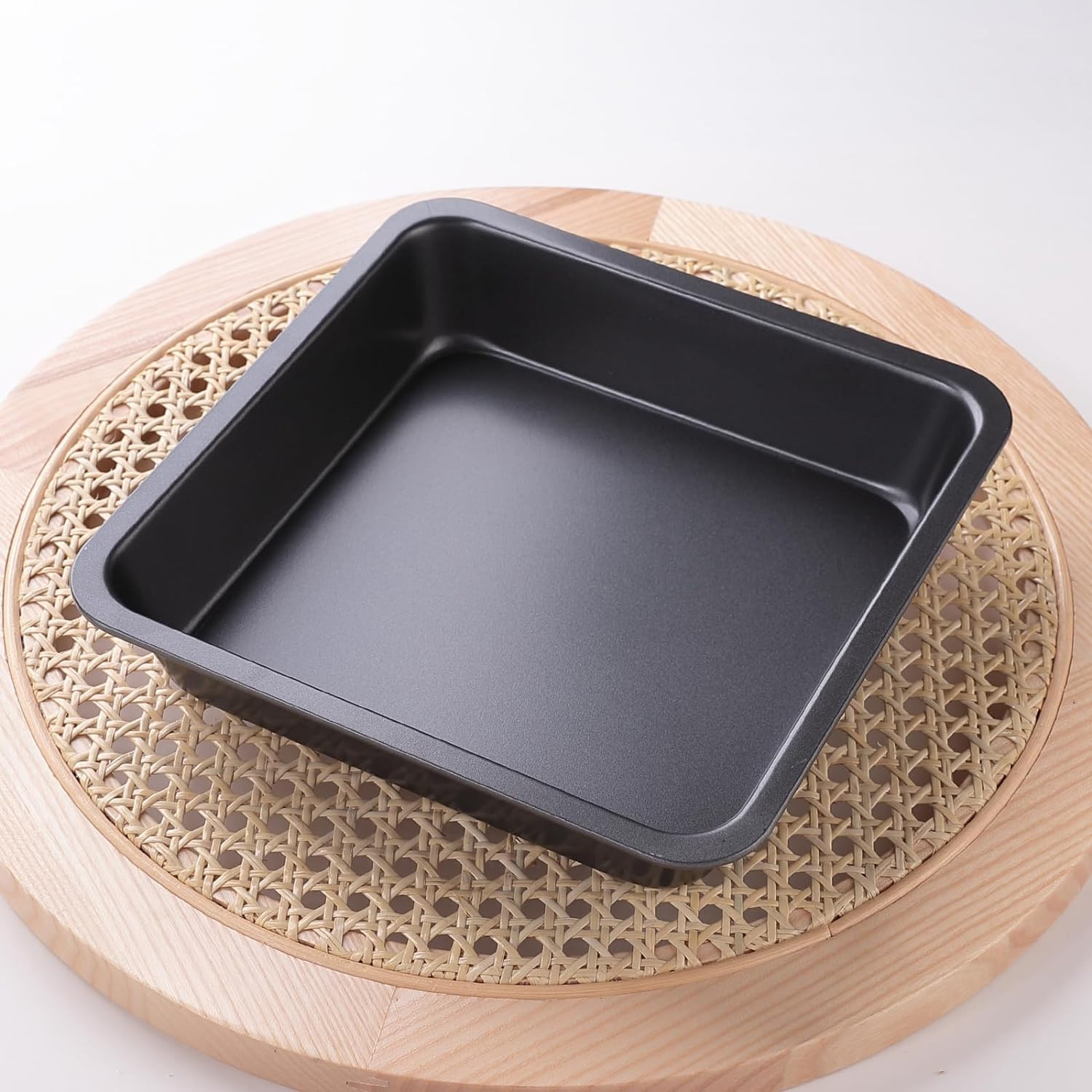Kuber Industries Square Bakeware Cake Pan|Large Cake/Bread Mould (Black)