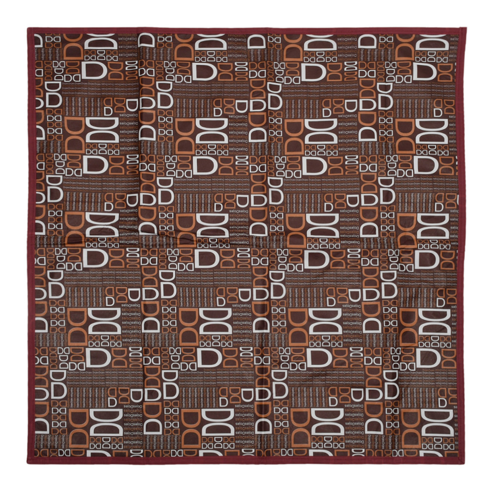 Kuber Industries Square D Print Both Sided Bed Server Food Mat (Brown)