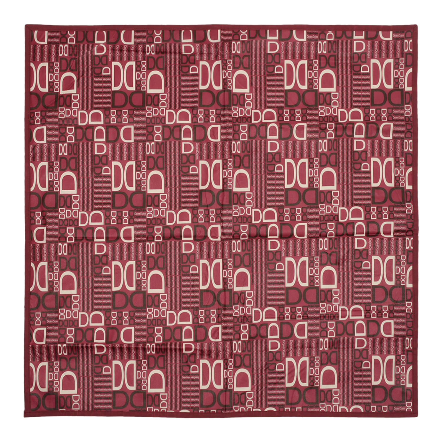 Kuber Industries Square D Print Both Sided Bed Server Food Mat (Magenta)