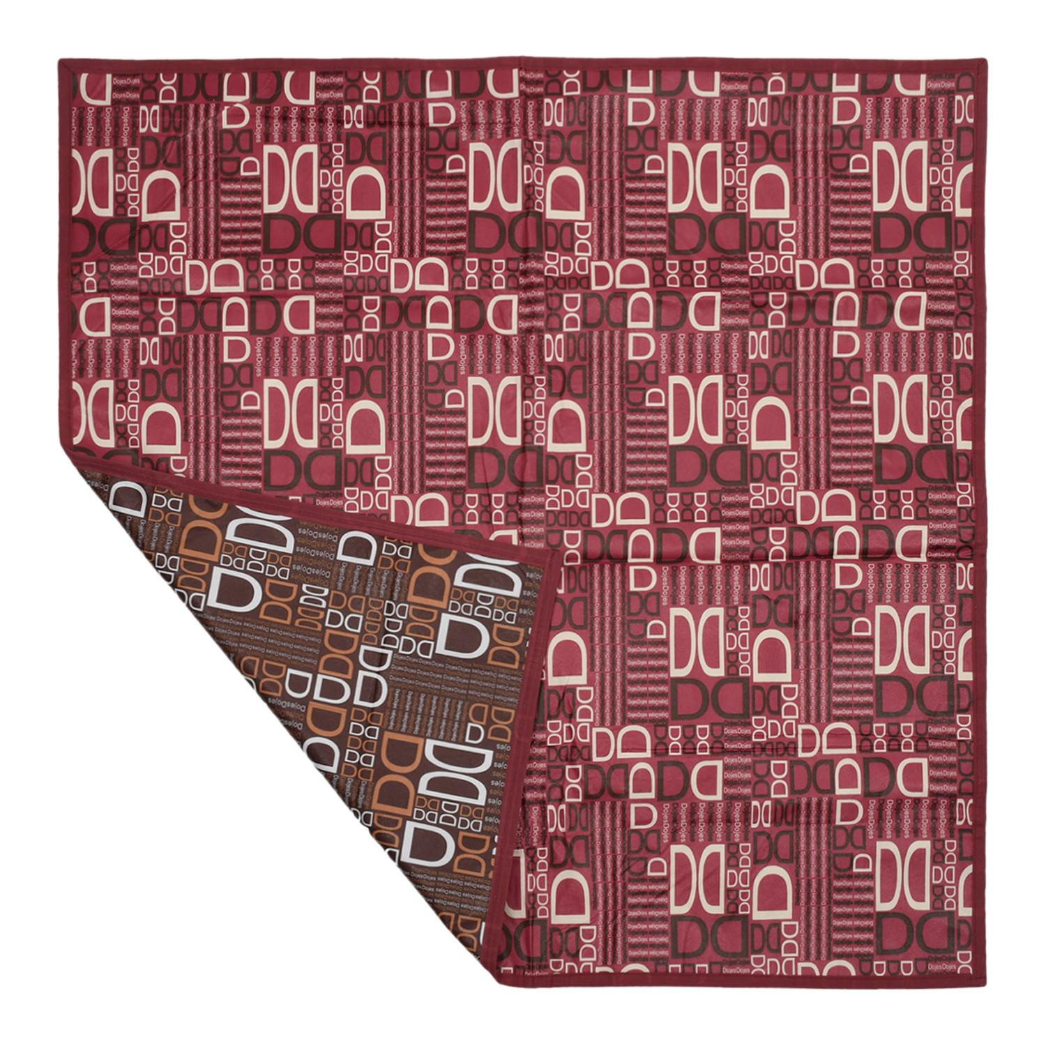 Kuber Industries Square D Print Both Sided Bed Server Food Mat (Magenta)