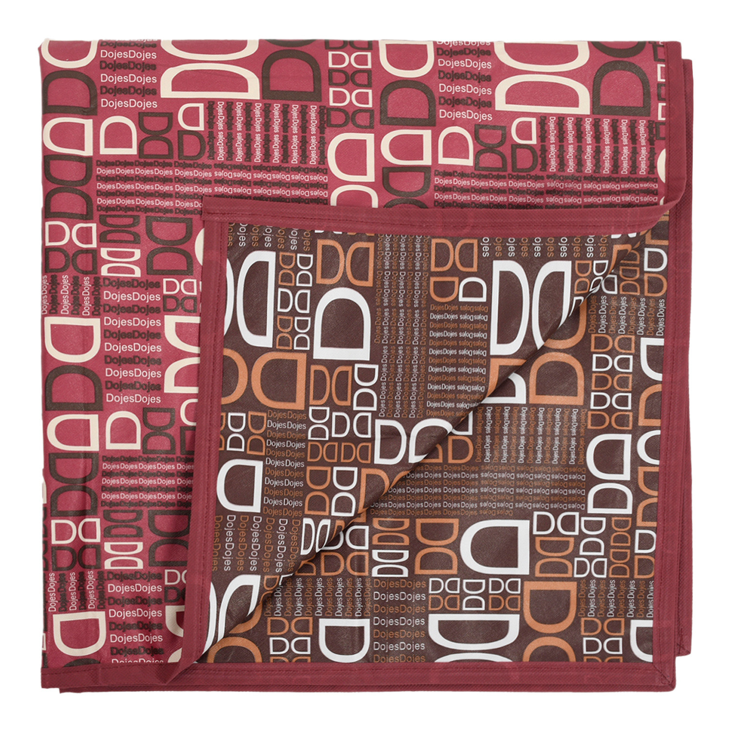 Kuber Industries Square D Print Both Sided Bed Server Food Mat (Magenta)