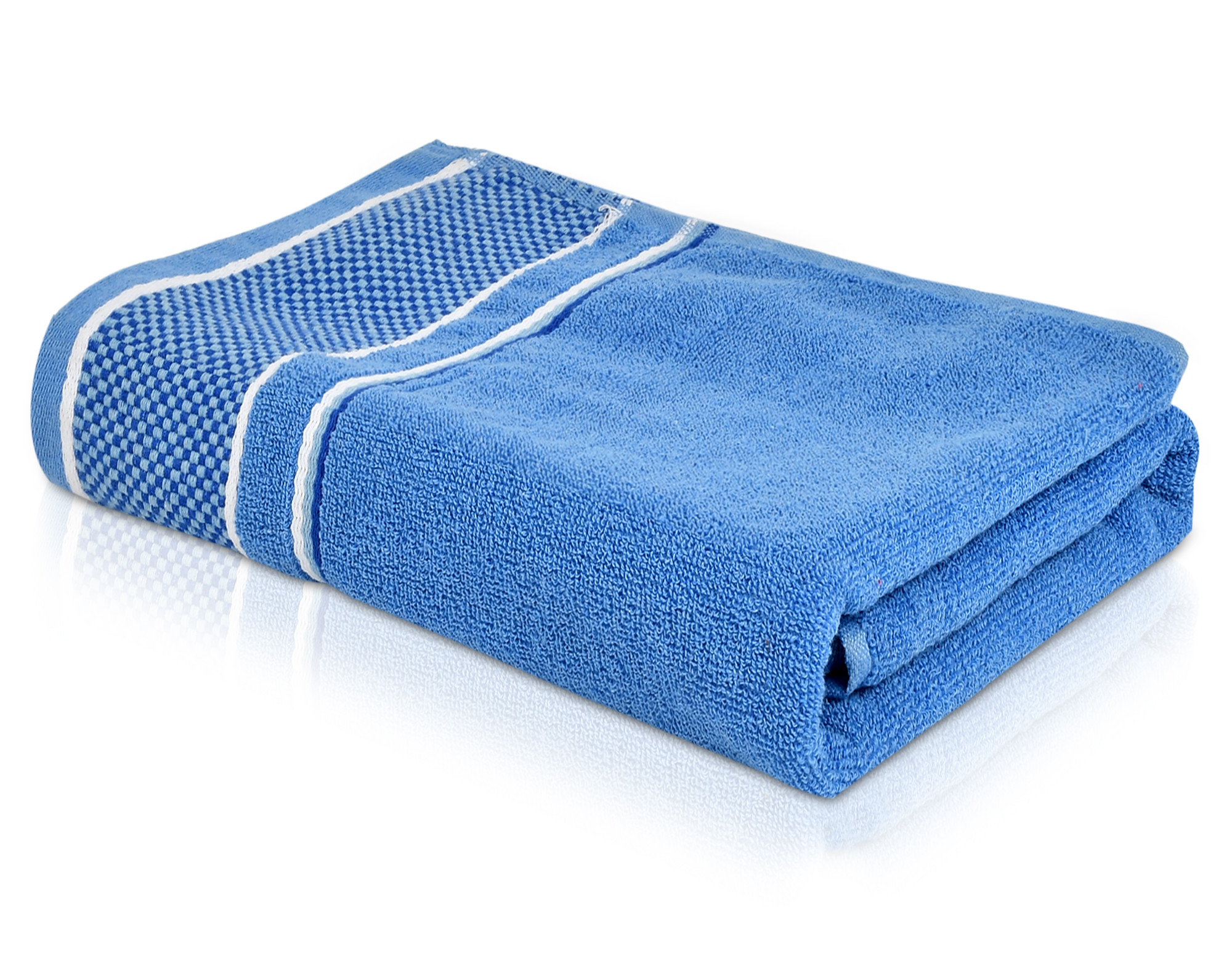 Kuber Industries Square Design Luxurious, Soft Cotton Bath Towel, 30