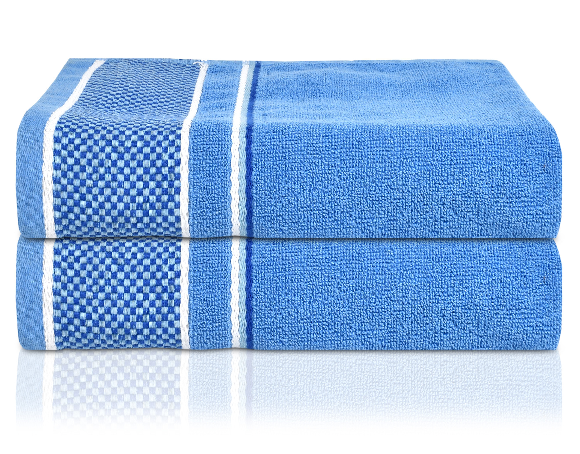 Kuber Industries Square Design Luxurious, Soft Cotton Bath Towel, 30