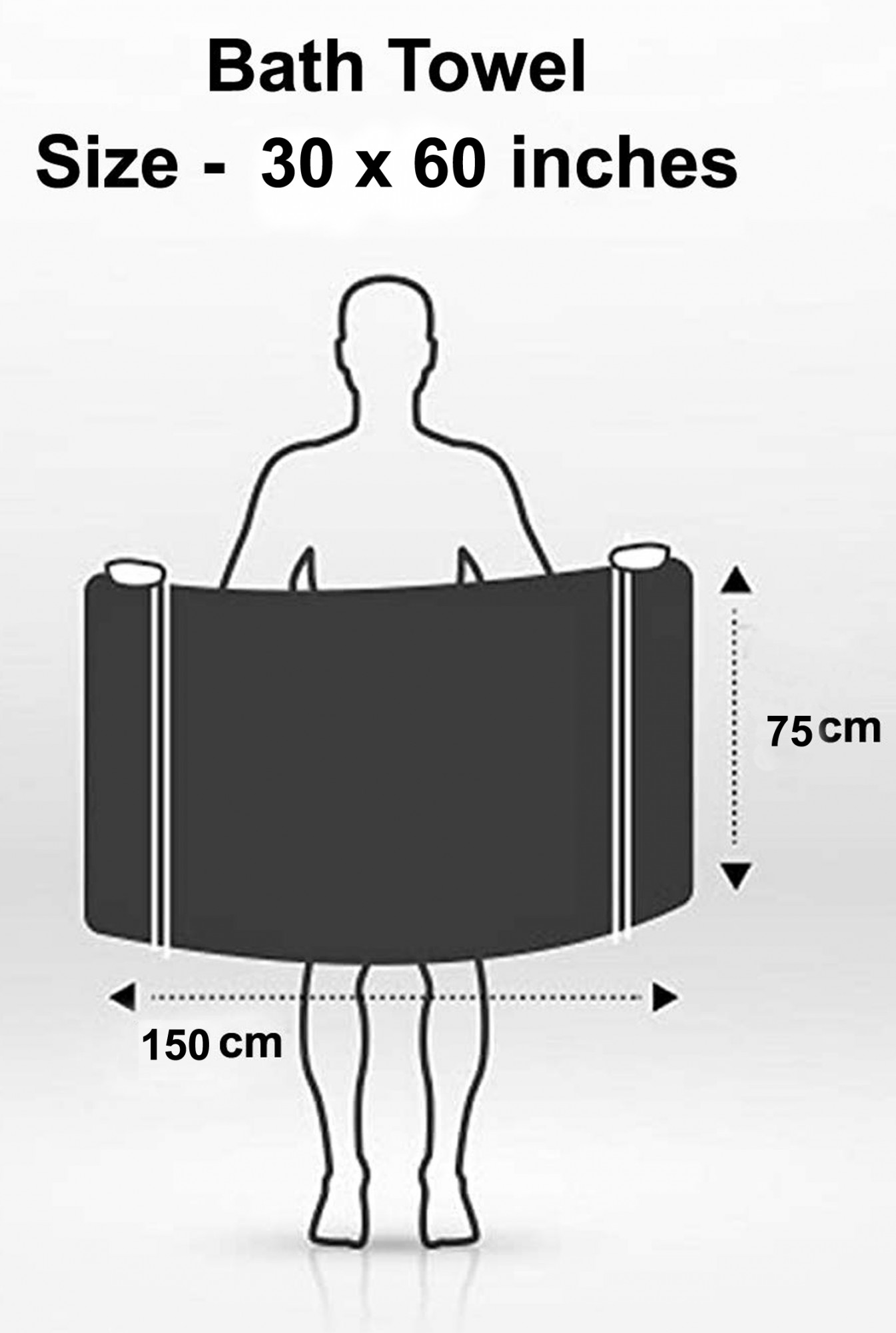 Kuber Industries Square Design Luxurious, Soft Cotton Bath Towel, 30