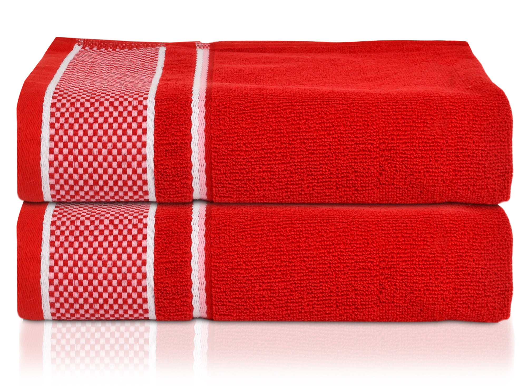 Kuber Industries Square Design Luxurious, Soft Cotton Bath Towel, 30