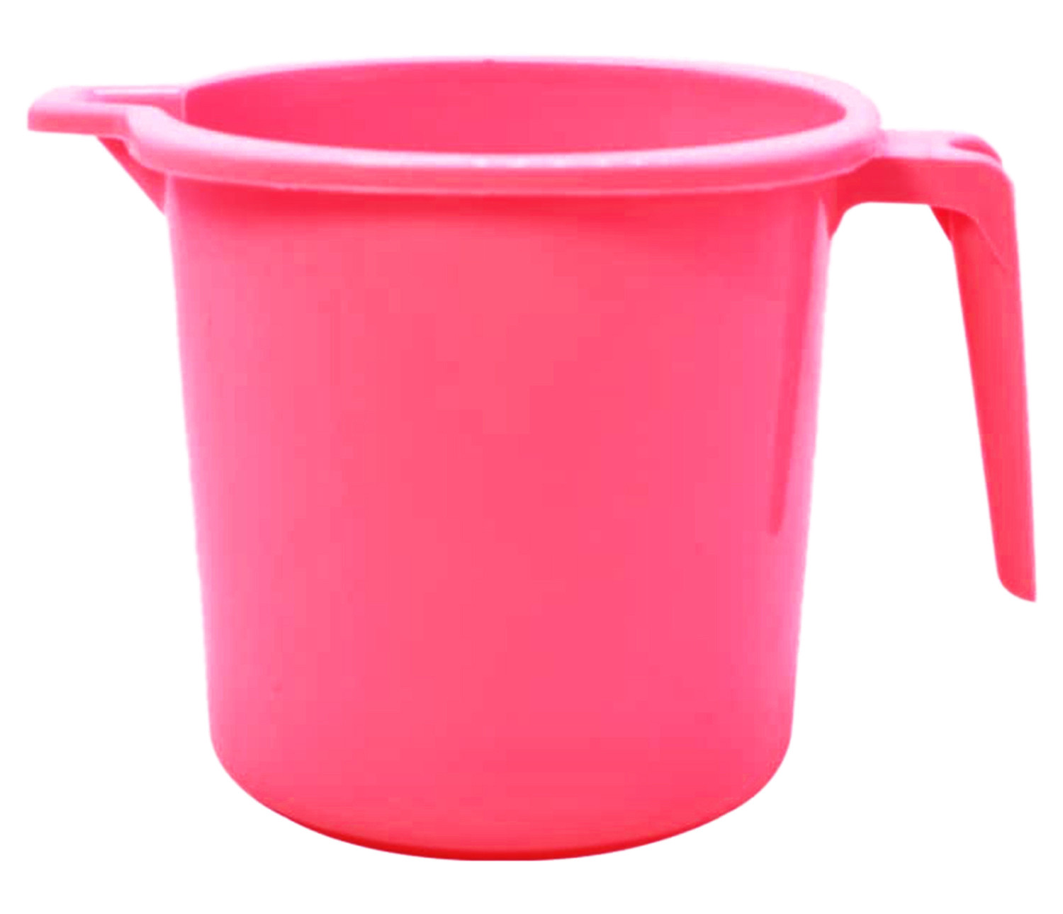 Kuber Industries Square Large Plastic Bathroom Mug, 2 Litre- (Pink)