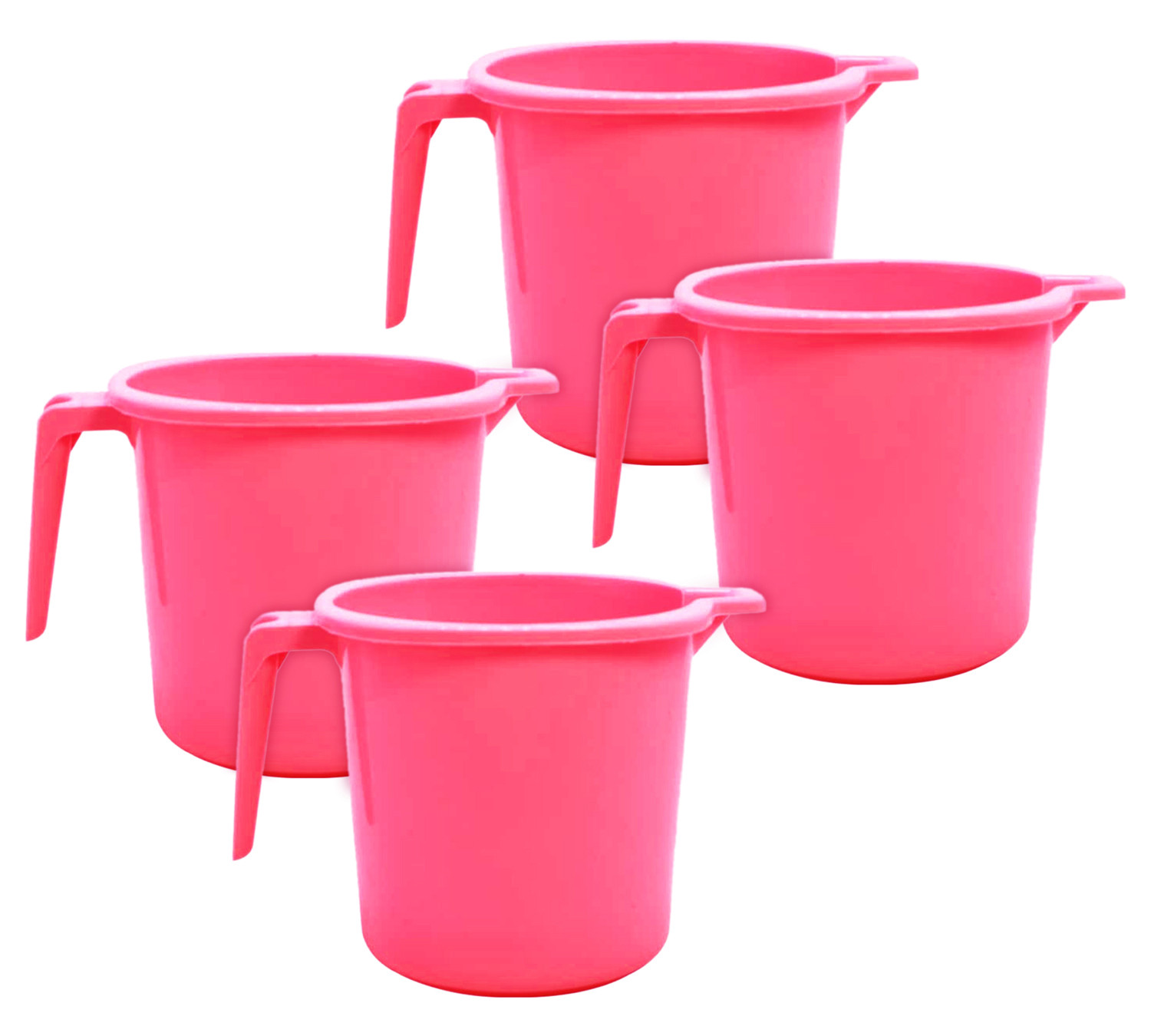 Kuber Industries Square Large Plastic Bathroom Mug, 2 Litre- (Pink)