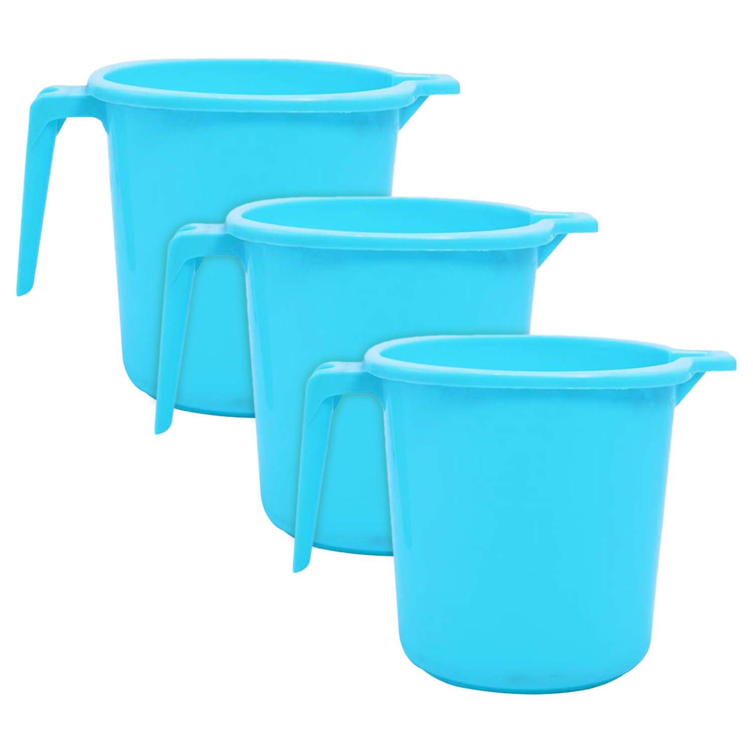 Kuber Industries Square Large Plastic Bathroom Mug, 2 Litre-(Blue)