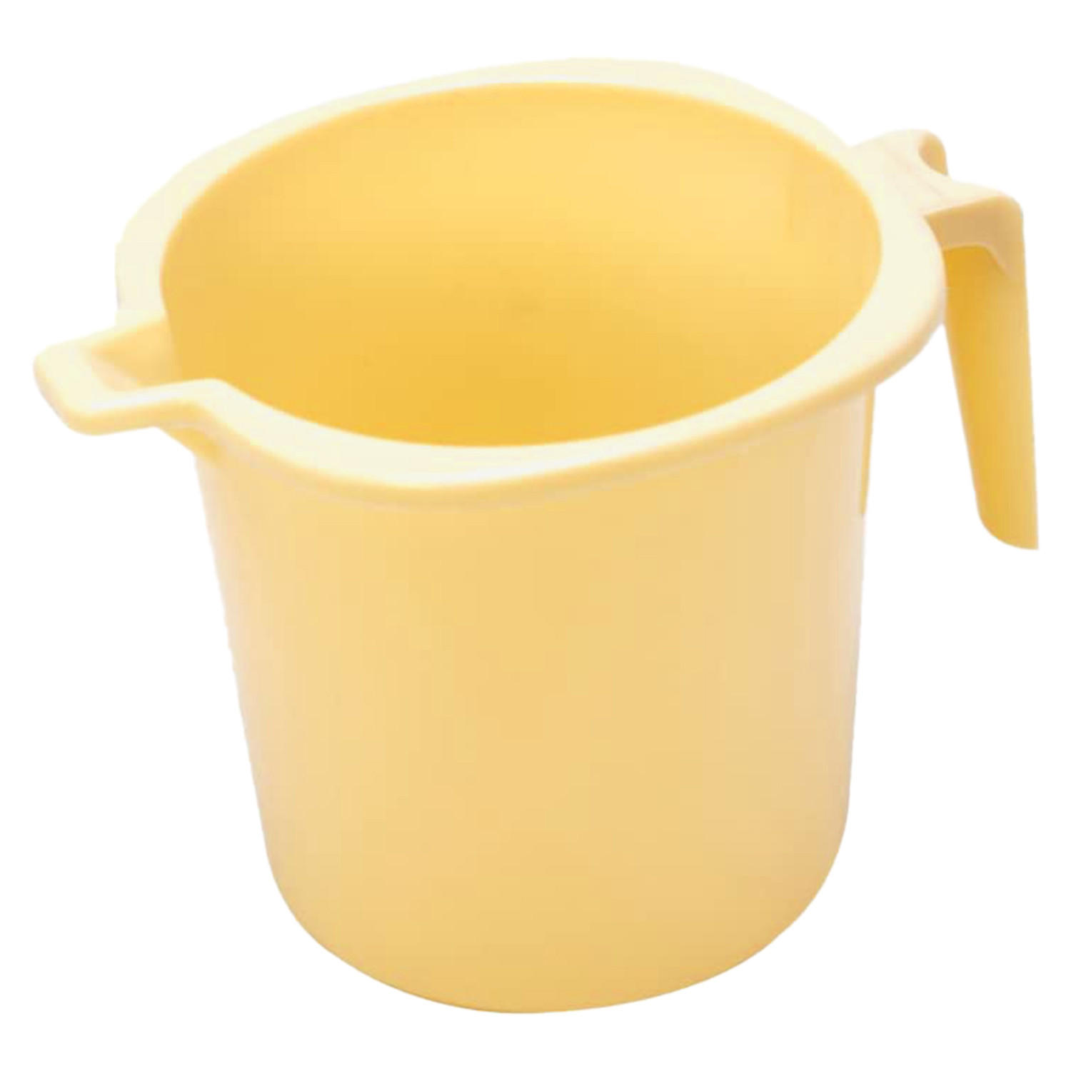 Kuber Industries Square Large Plastic Bathroom Mug, 2 Litre-(Cream)